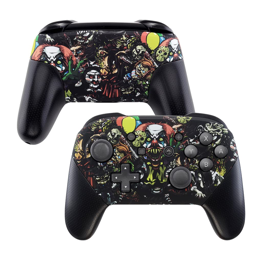 MODDEDZONE Custom Pro Controller for Nintendo Switch - Scary Party Edition | Wireless Gamepad with Motion Controls & HD Rumble | Perfect for Horror Games & Multiplayer Parties