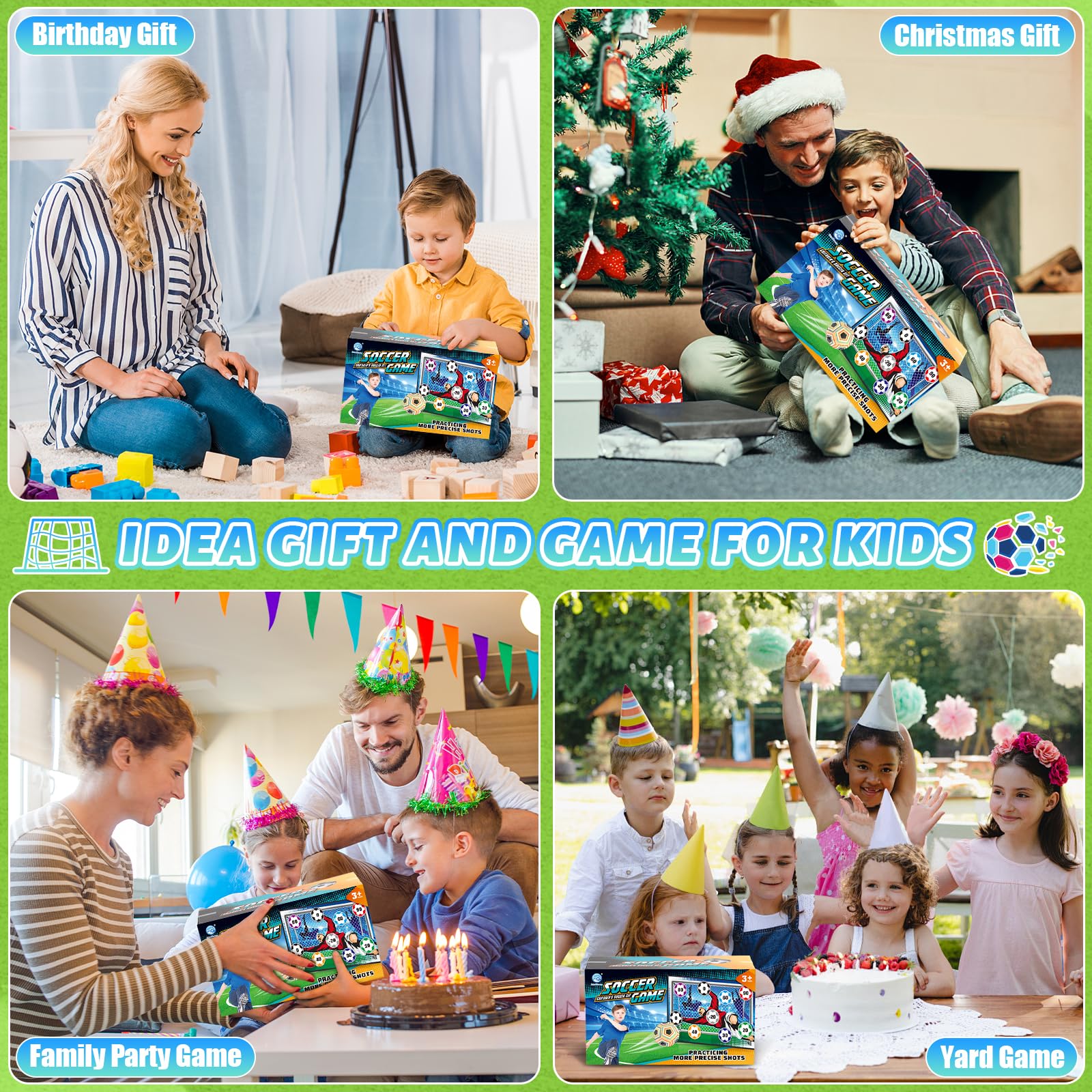 Best Soccer Games & Toys for Boys - Indoor Soccer Ball Game Set for Kids - Perfect Soccer Gifts for Birthday & Christmas - Fun Sports Activity for Home & Backyard Play