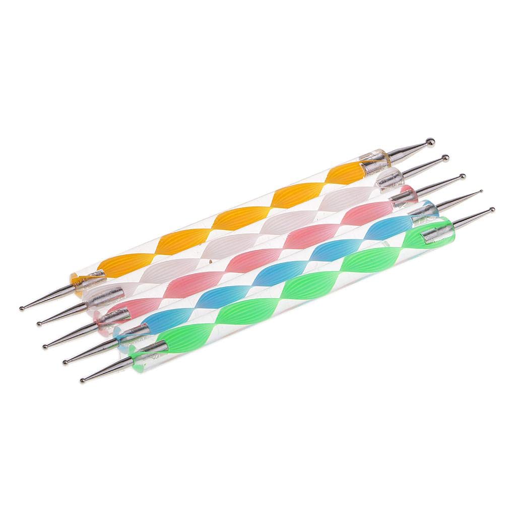 VMS INDIA 5-Piece Spiral Head Pen Drill Point Needle Set for Nail Art, DIY Clay Modeling & Crafting - Perfect for Nail Design, Polymer Clay Sculpting and Jewelry Making