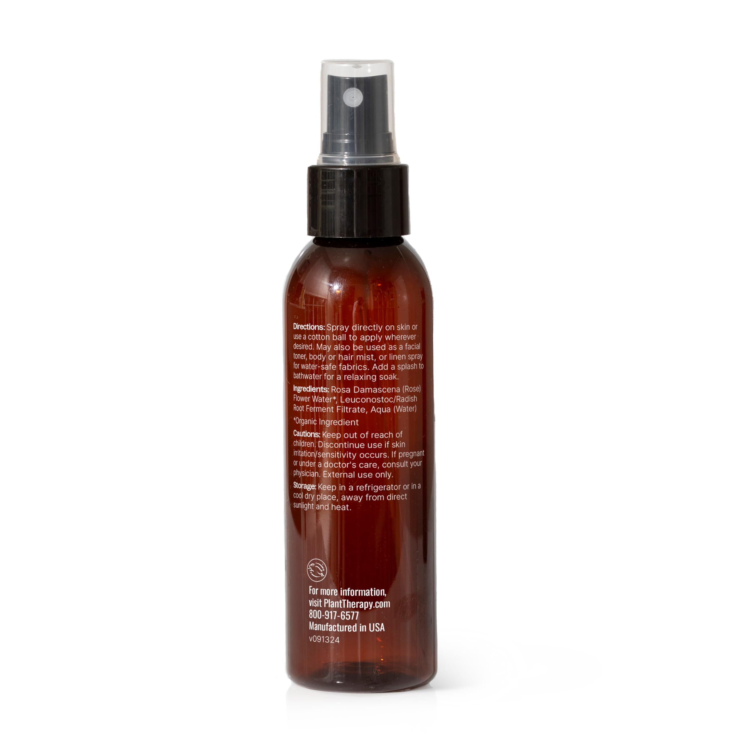 Plant Therapy Rose Hydrosol 4 oz - 100% Pure Floral Water, Byproduct of Essential Oil Distillation | Soothing Facial Mist, Aromatherapy & Natural Skin Care