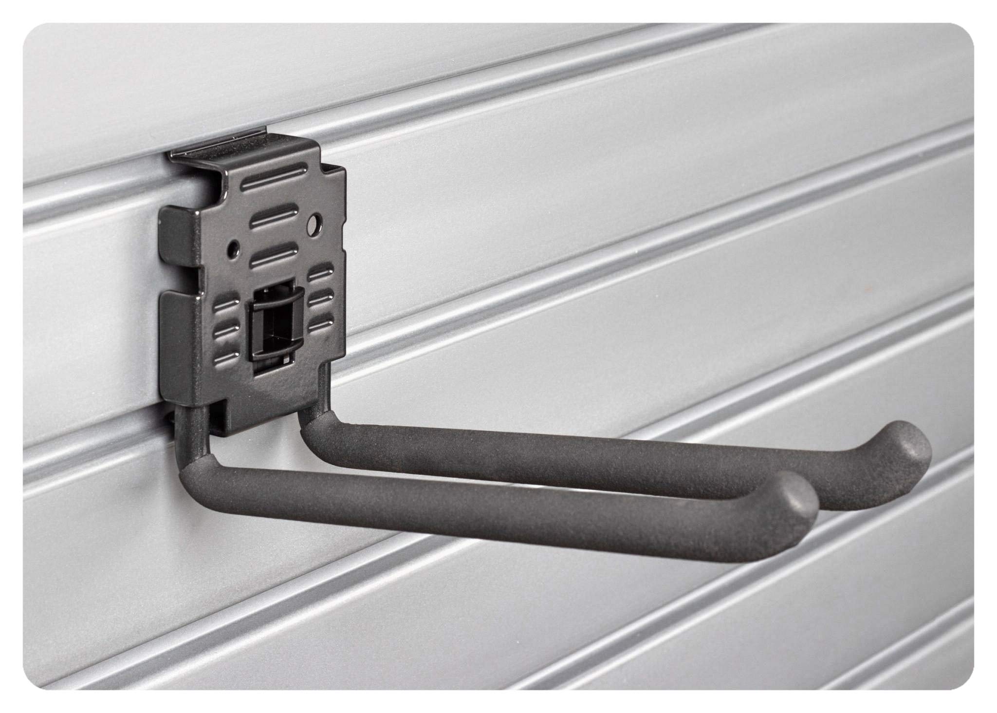 Heavy Duty Lawn and Garden Accessory Kit with Locking Hook Brackets - Perfect for Organizing Tools, Hoses & Outdoor Equipment in Sheds, Garages & Backyards