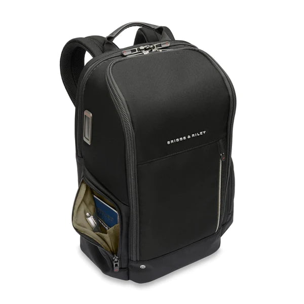 Briggs & Riley HTA Medium Widemouth Backpack - Durable Travel Backpack for Work & Commuting, Laptop Compartment, Spacious Design - Perfect for Business Trips, College & Everyday Use