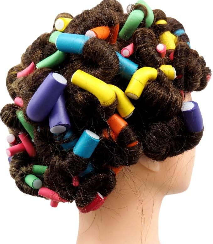 Ghelonadi Heatless Hair Curling Rods - 6 Pack Soft Flexi Foam Rollers for No-Heat Curls, Waves & Updos | Perfect for Overnight Styling, Salon Results at Home (Multi Color)