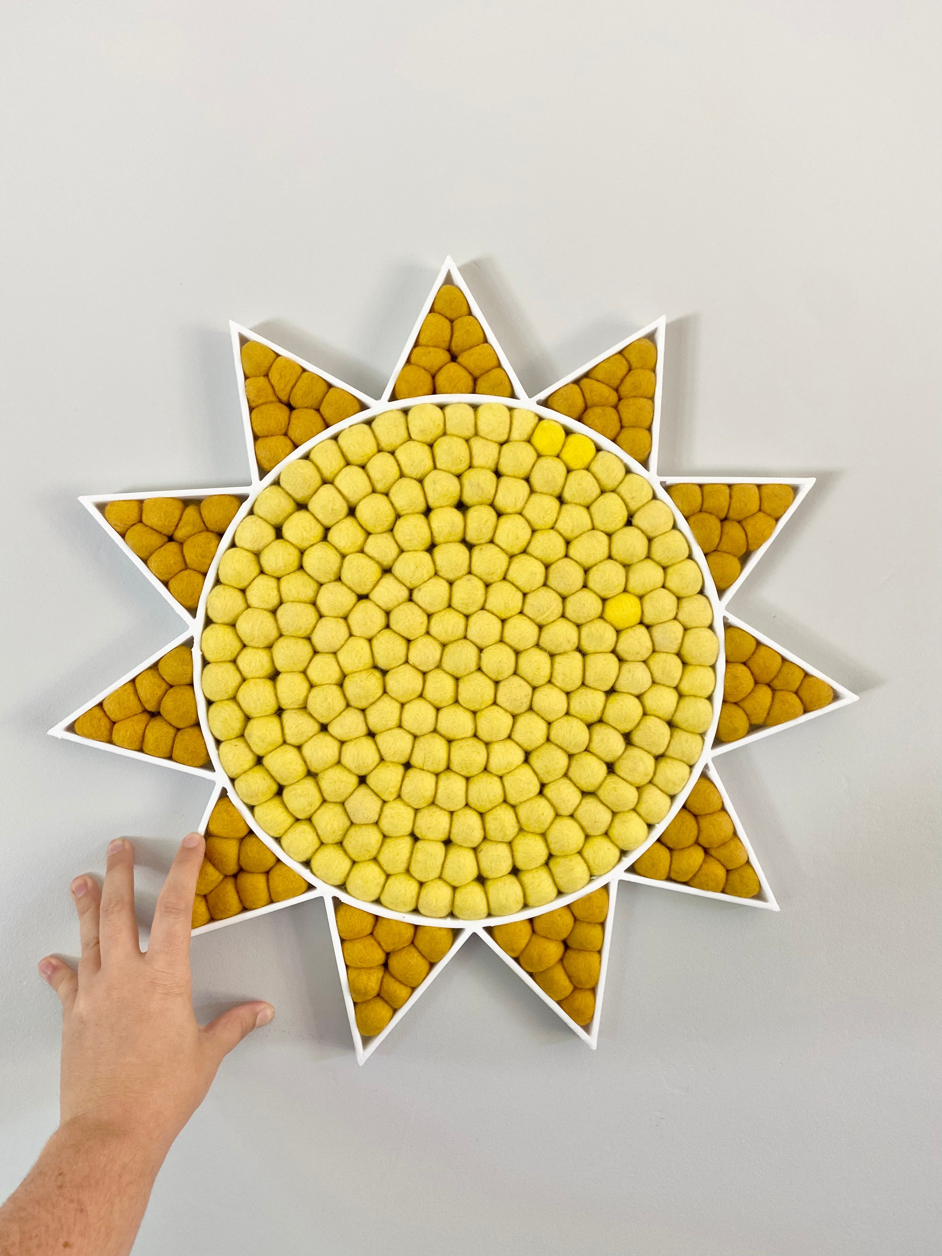 Sun Wall Hanging Decor - Handmade Boho Sunburst Wall Art for Living Room, Bedroom - Perfect for Home, Office & Yoga Studio Decor