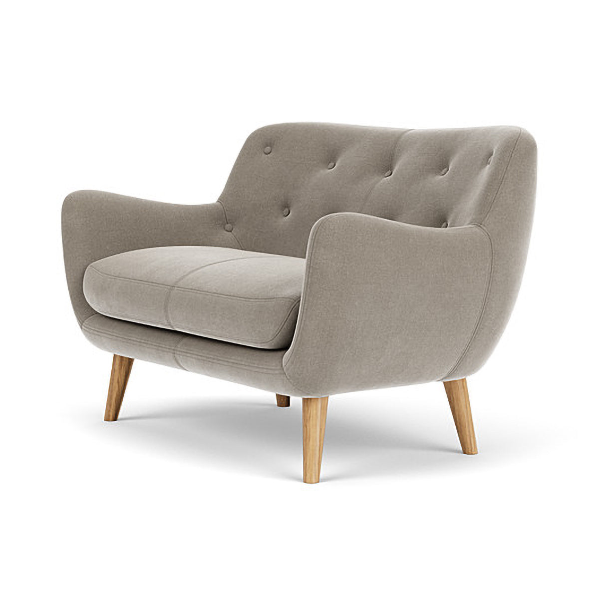 Herman Fabric 2 Seater Sofa - Modern Living Room Couch for Small Spaces, Apartment & Home Decor - Comfortable Loveseat with Soft Upholstery for Relaxing, Entertaining & Cozy Lounging