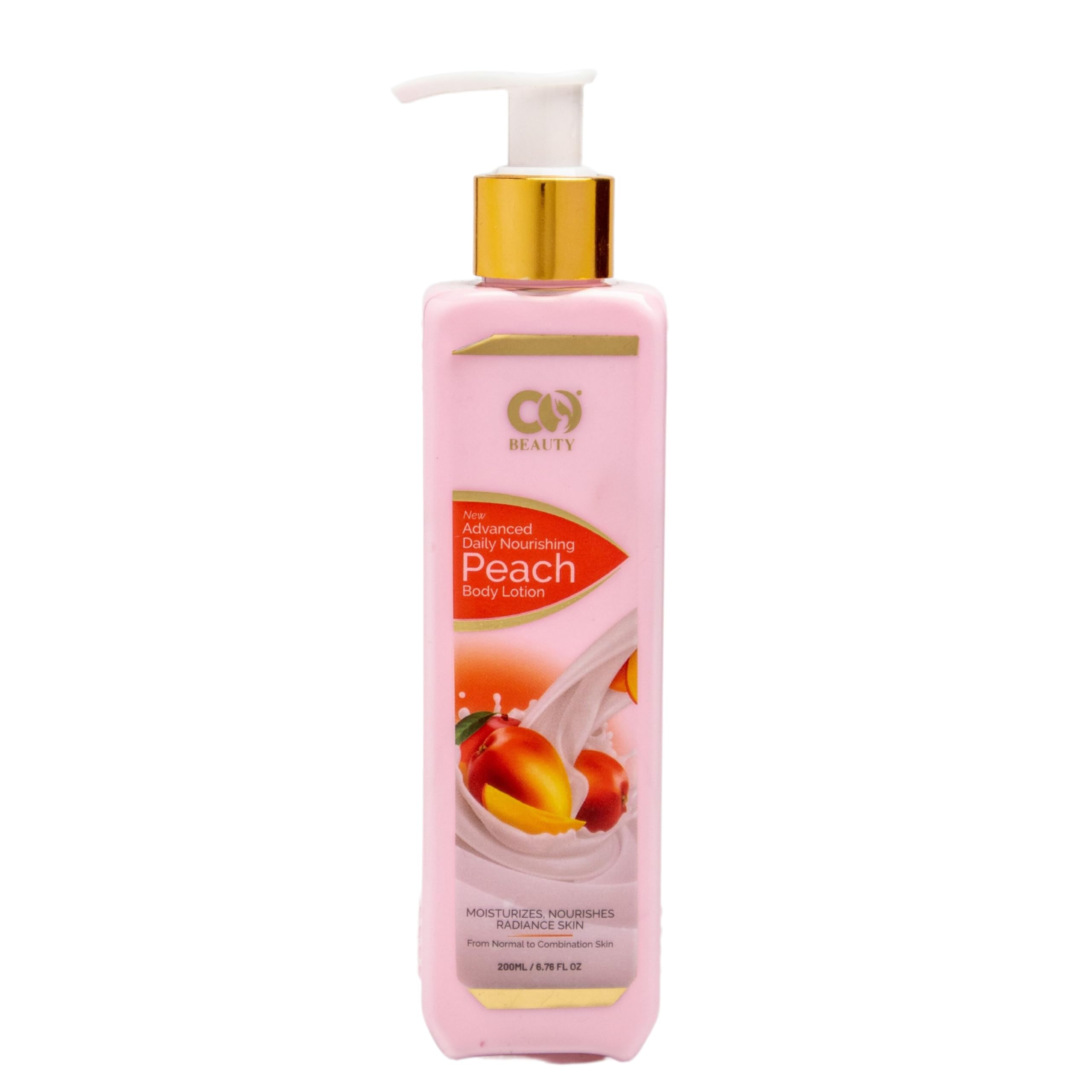 CO BEAUTY Deep Nourishing Peach Body Lotion for Women & Men - 200ml | Non-Greasy Hydrating Body Milk with Peach Extract, Avocado & Castor Oil | Paraben & SLS Free Moisturizer | Perfect for Dry Skin Care & Daily Hydration