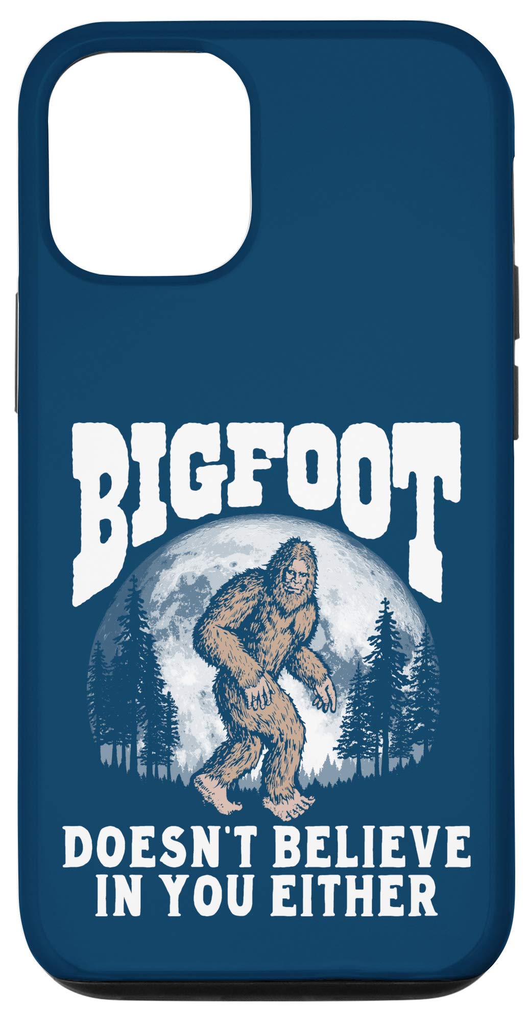 Funny Bigfoot Sasquatch Moon iPhone 12/12 Pro Case - Cute Yeti Design for Outdoor Enthusiasts & Nature Lovers