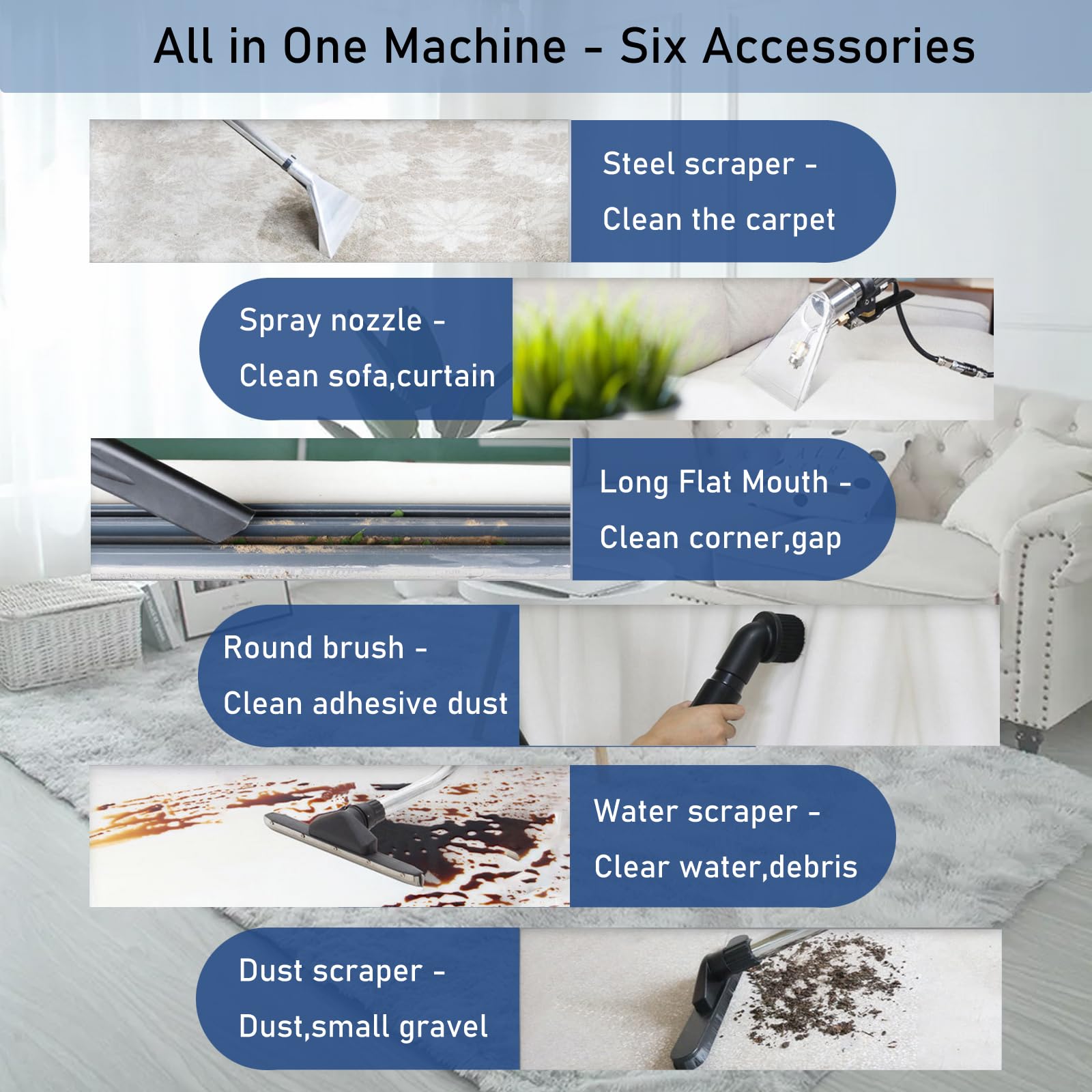 INTSUPERMAI 1000W Commercial Carpet Cleaning Machine - 3-in-1 Wet/Dry Vacuum Extractor with 30L Capacity - Perfect for Deep Cleaning Carpets, Upholstery, and Hard Floors in Homes, Offices & Hotels