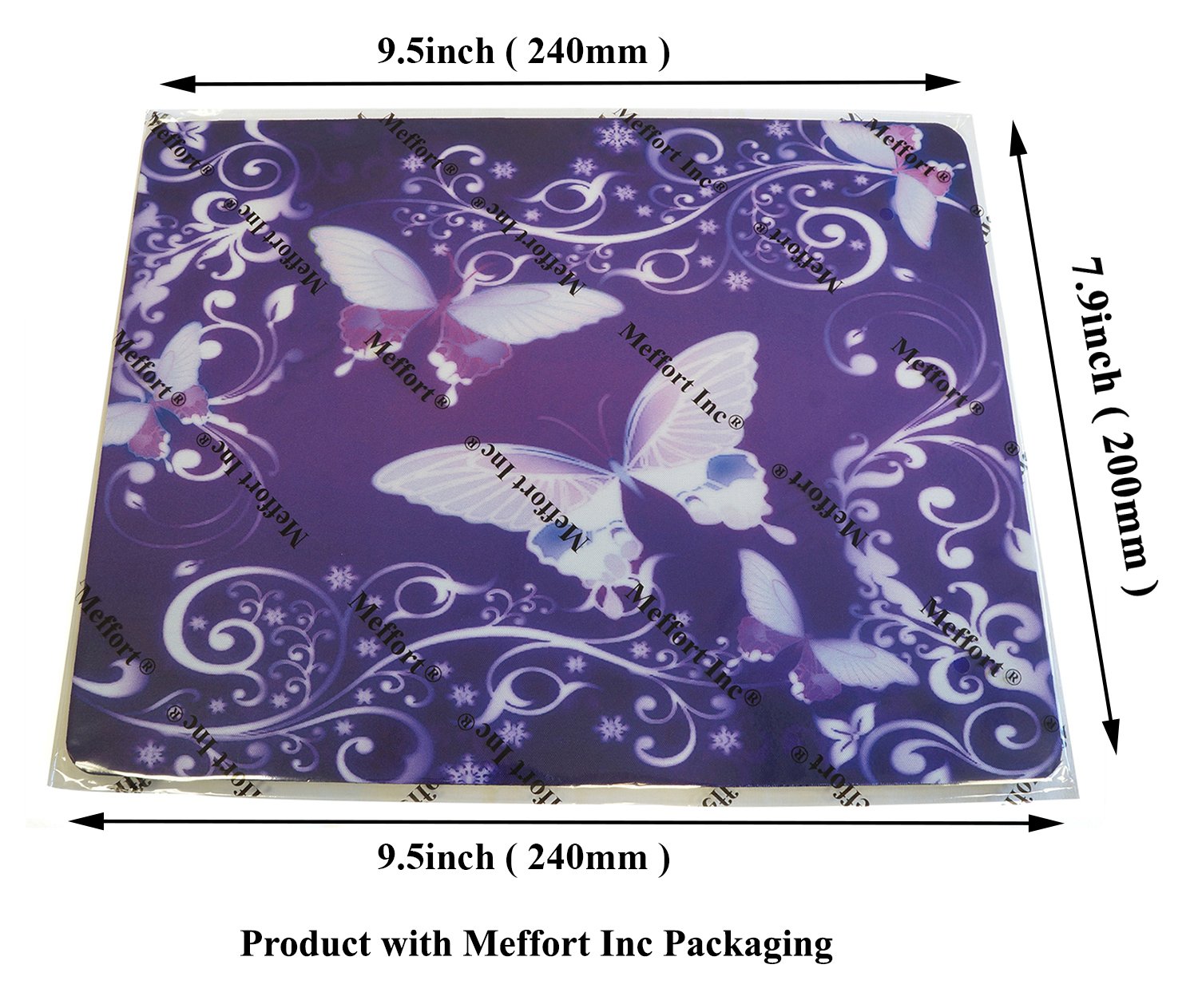 Non-Slip Gaming Mouse Pad with Smooth Surface for Precise Control - 9.5x7.9 Inch Purple Butterfly Design - Perfect for PC, Laptop & Office Work - Ideal for Gaming, Graphic Design & Daily Computer Use