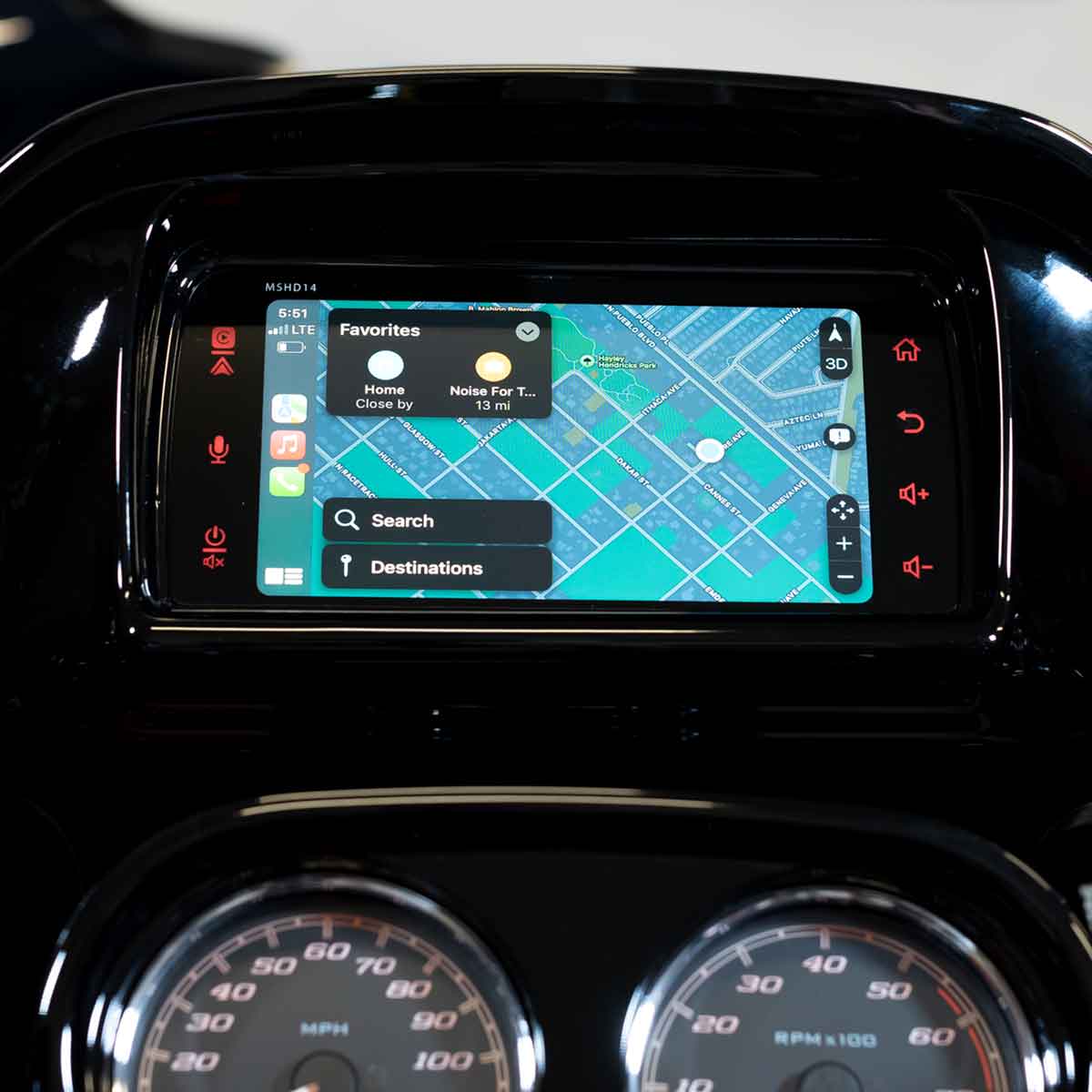 MSHD14 Plug N Play Digital Media Receiver for 2014-2023 Harley Davidson Motorcycles - Bluetooth Audio & Hands-Free Calling for Road Trips & Commuting