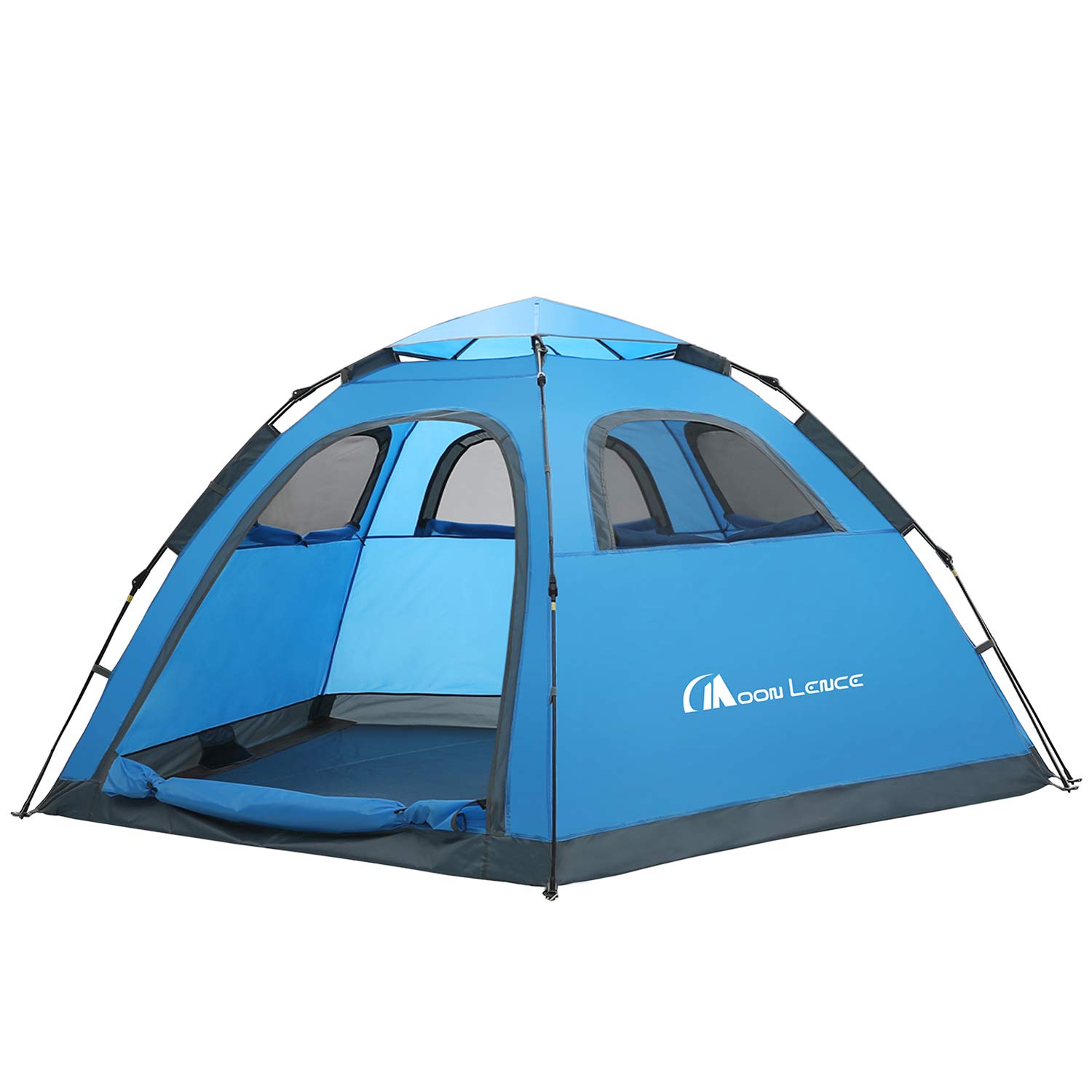 Moon Lence Instant Pop Up Camping Tent for 4-5 People - Waterproof & Windproof Automatic Setup Family Tent - Perfect for Camping Trips, Hiking Adventures & Mountaineering Expeditions