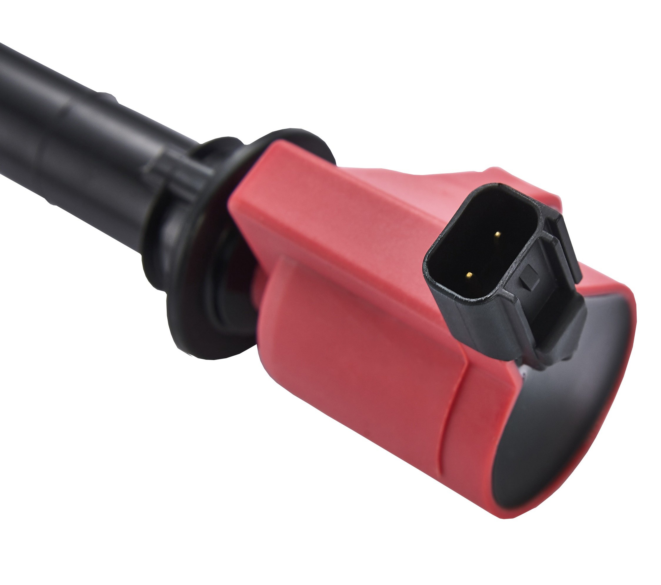 ENA Set of 6 Red Ignition Coil Packs - Compatible with Ford Mercury Mazda 2001-2008 Models (Tribute, Mariner, Escape, Five Hundred, Freestyle, Montego, Taurus, Sable V6 3.0L) - Direct Replacement for DG500 DG513 FD502 - Perfect for Engine Performance & Tune-Up Maintenance
