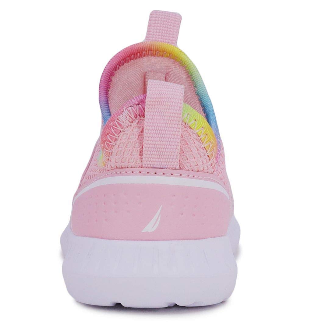 Nautica Girls' Slip-On Sneakers - Lightweight Athletic Running Shoes for Toddlers & Kids - Perfect for Walking, Running, Tennis, Playground & School Activities
