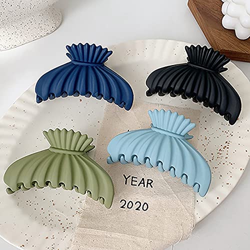 Licogel Large Hair Claw Clips 8PCS - Strong Hold Interlocking Teeth Hair Clips for Women, Solid Color Hair Barrettes & Jaw Clips (Perfect for Ponytails, Buns & Updos)