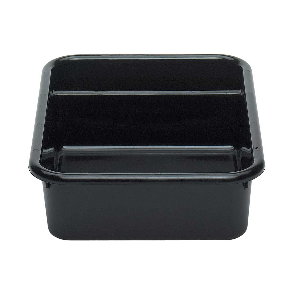 Cambro 1621CBP110 Black 2-Compartment Bus Box Food Pan - 20.5