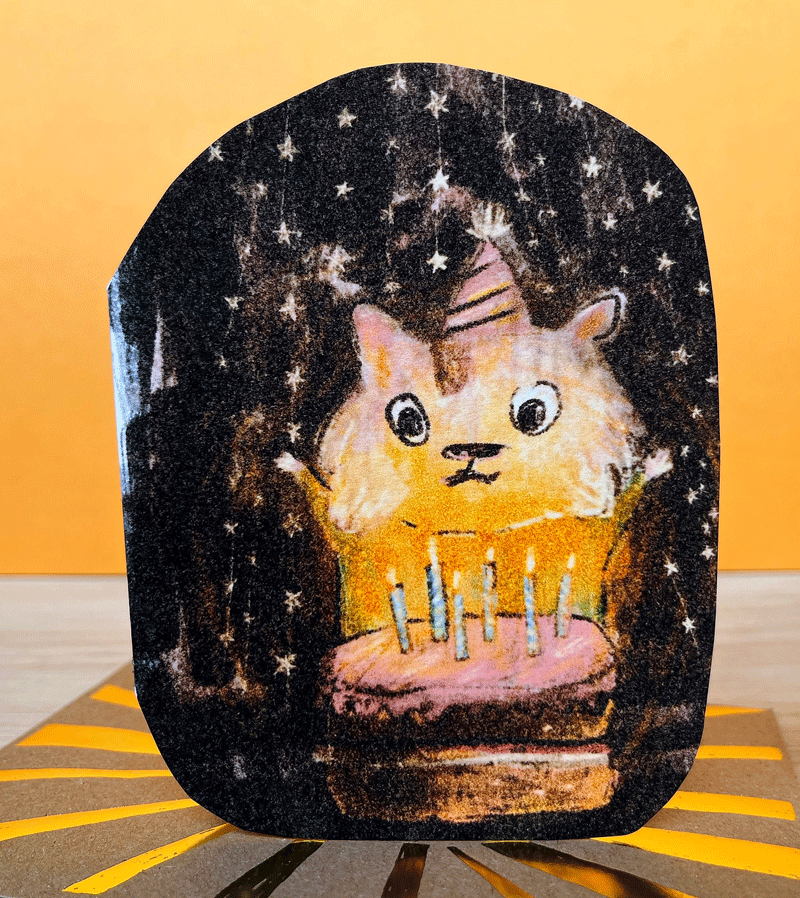 Laura Skilbeck Cutout Little Wonder Hamster Birthday Card - Perfect for Pet Lovers & Hamster Enthusiasts | Great for Birthdays, Anniversaries & Special Occasions