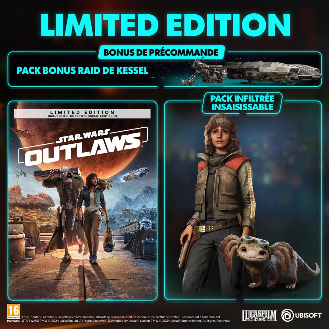 Star Wars Outlaws Limited Edition PlayStation 5 Game - Amazon Exclusive Collector's Edition - Action-Adventure Open World Game for PS5 - Perfect for Sci-Fi Fans & Star Wars Collectors