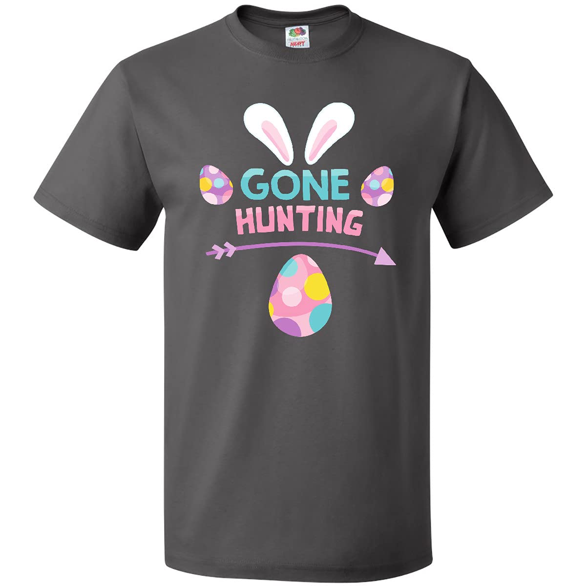 Easter Bunny Hunting T-Shirt with Bunny Ears & Easter Eggs Design - Perfect for Easter Celebrations, Egg Hunts & Spring Festivities