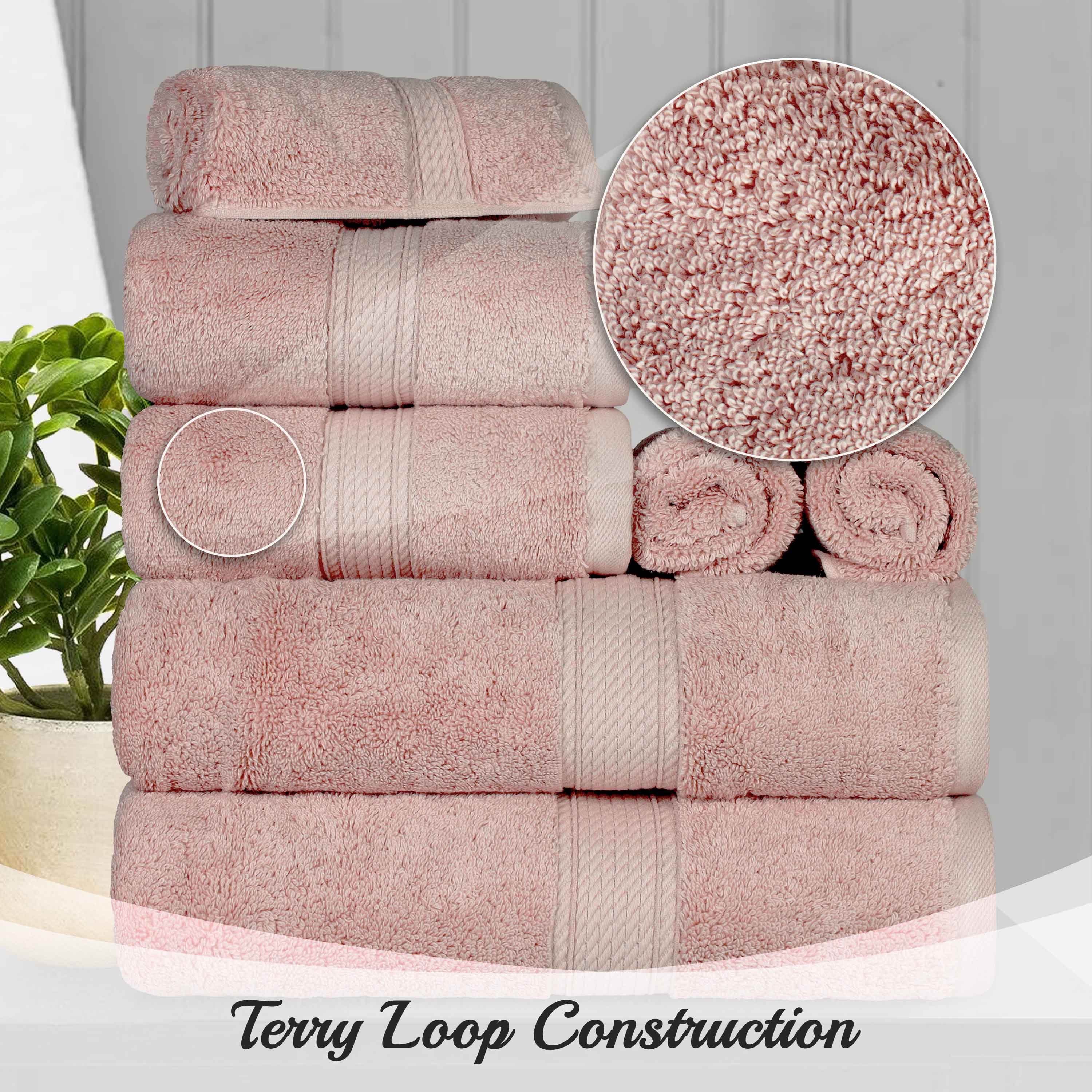 Premium 8-Piece Egyptian Cotton Towel Set - Ultra Soft, Heavyweight & Plush for Bath, Spa & Luxury Home Decor