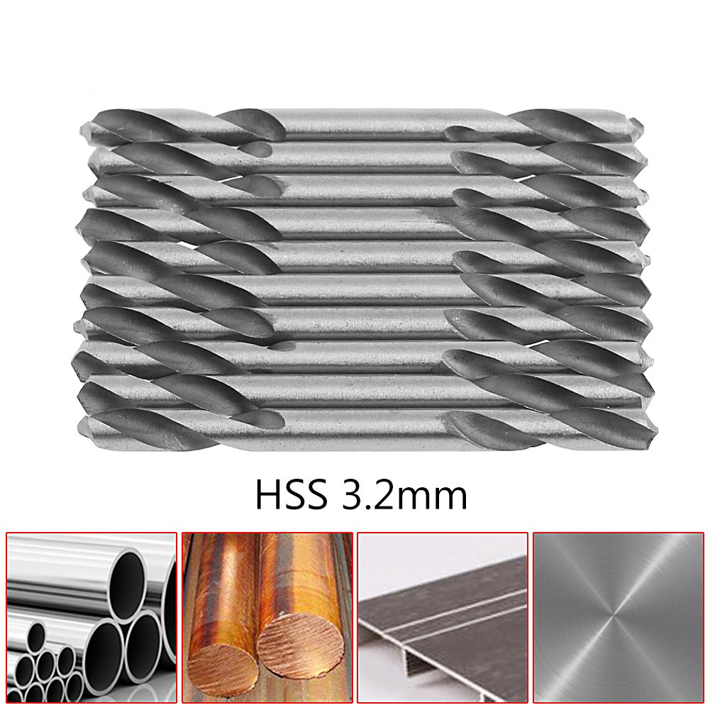 10Pcs 3.5mm HSS Double-Ended Drill Bits Set for Metal & Woodworking