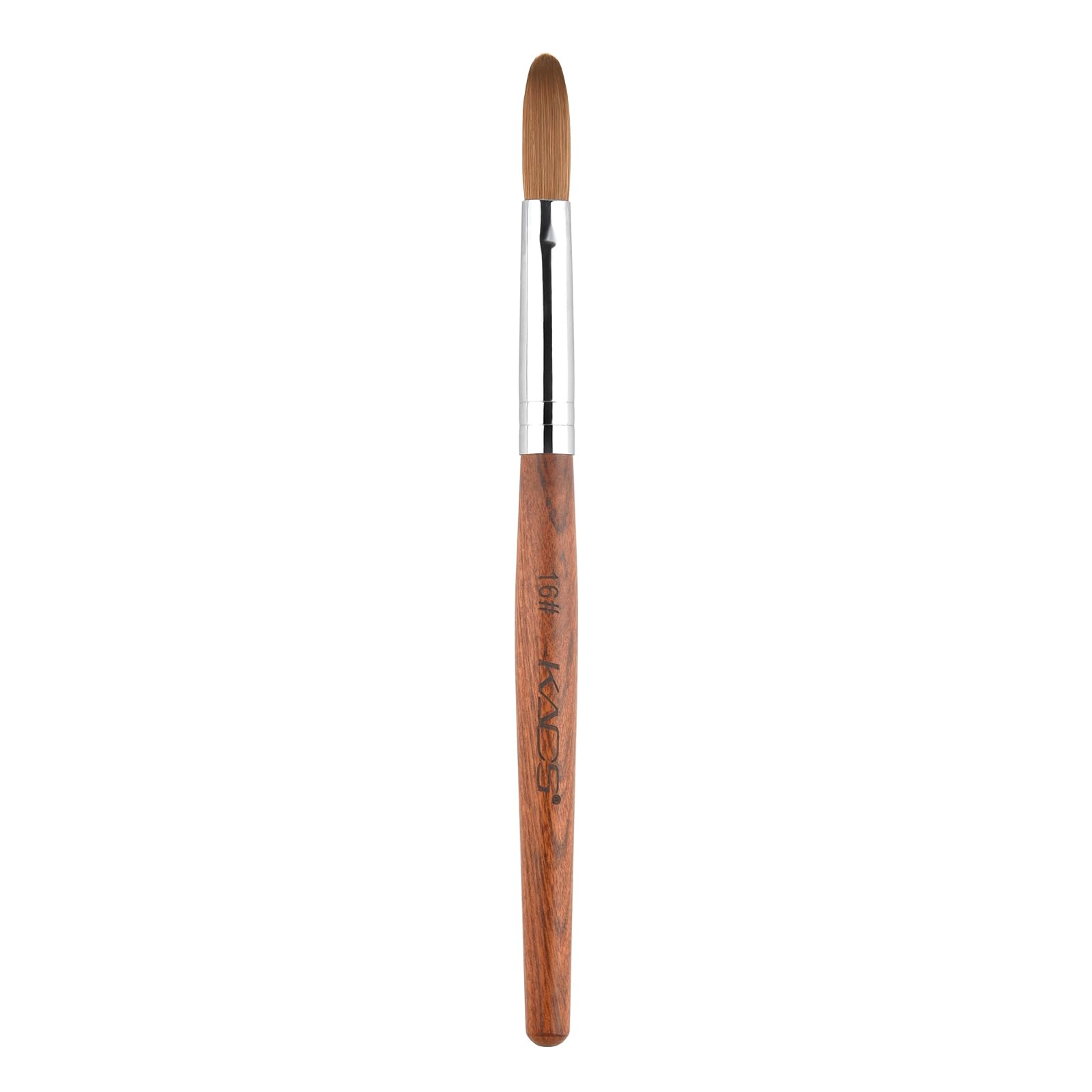 Professional Kolinsky Acrylic Nail Brush - Red Wooden Handle Salon Nail Art Brush for Acrylic & Gel Nails (#16) - Perfect for Nail Extensions, Sculpting & Detailed Nail Art Designs