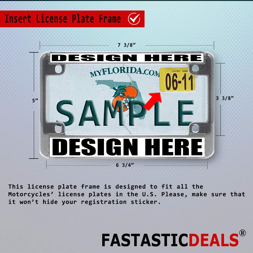 God Guns Guts Bike License Plate Frame - Chrome Metal Motorcycle Accessories for Outdoor Riding