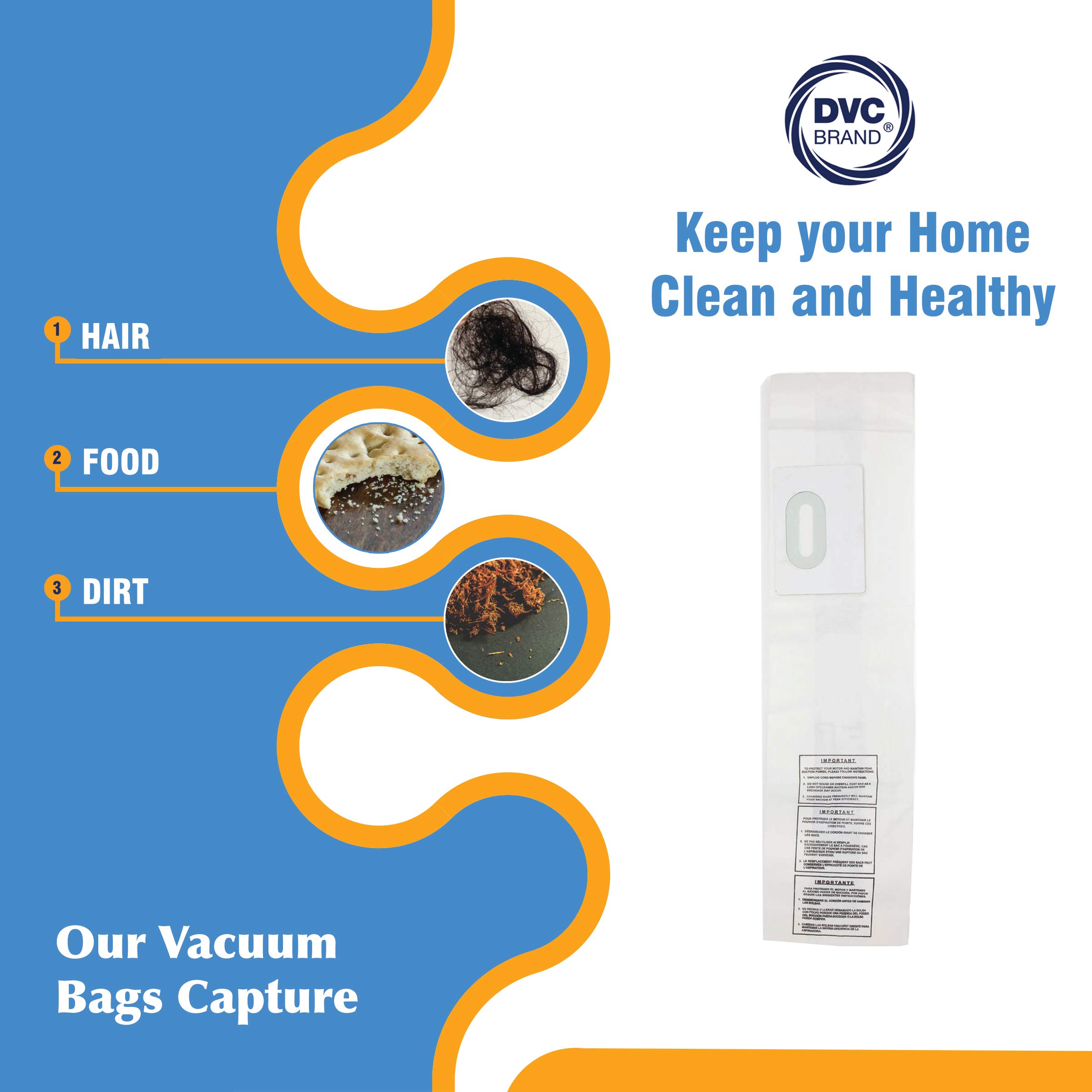 DVC Replacement Vacuum Cleaner Bags for Kenmore Style L & Whirlpool Upright Models - 3 Pack Heavy Duty Dust Bags | Compatible with Kenmore 2050651 | Perfect for Deep Cleaning Carpets, Hard Floors, and Pet Hair Removal