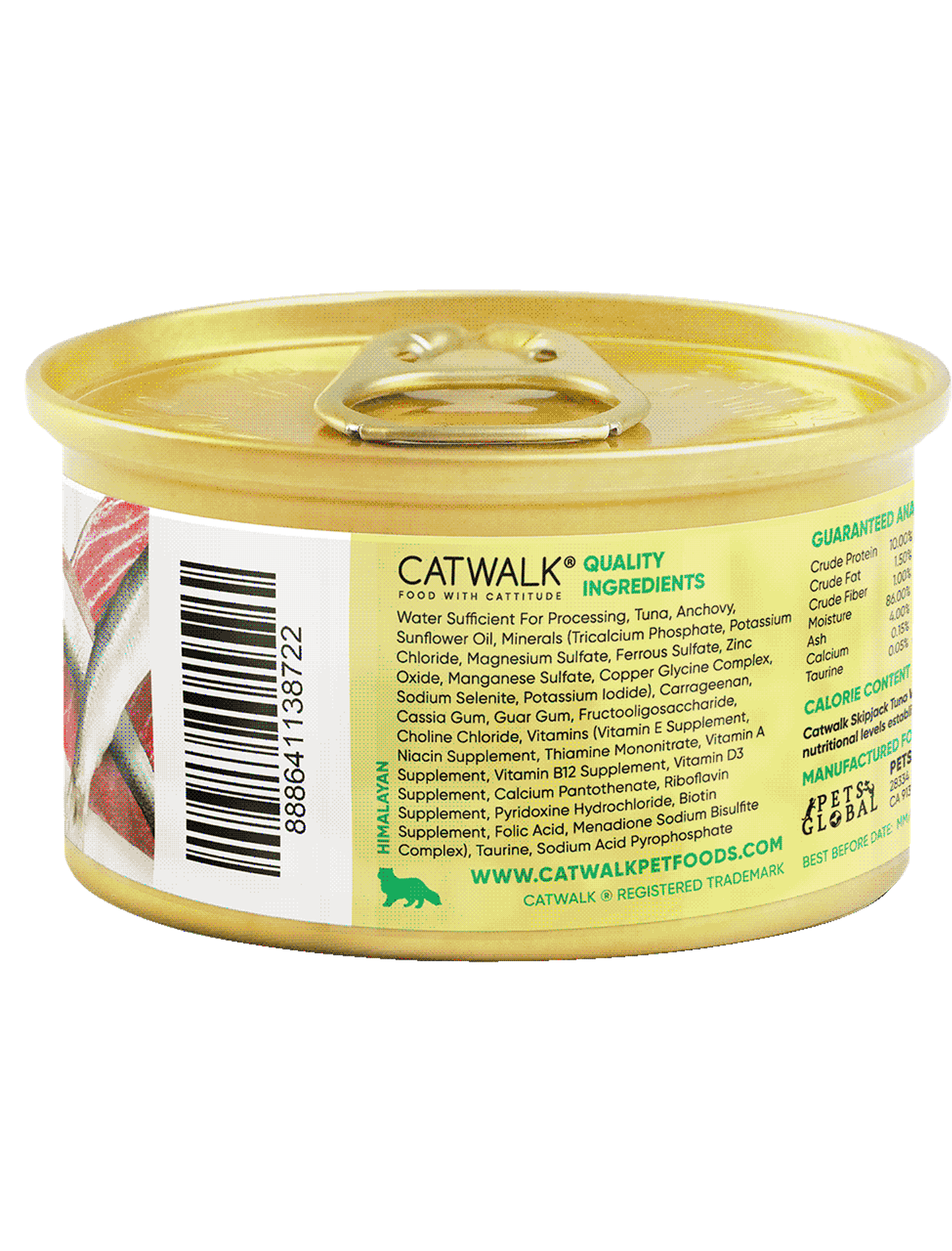 Premium Skipjack Tuna & Anchovies in Aspic Cat Wet Food - 80g Grain-Free Pate for Adult & Senior Cats - Perfect for Mealtime, Weight Management & Picky Eaters
