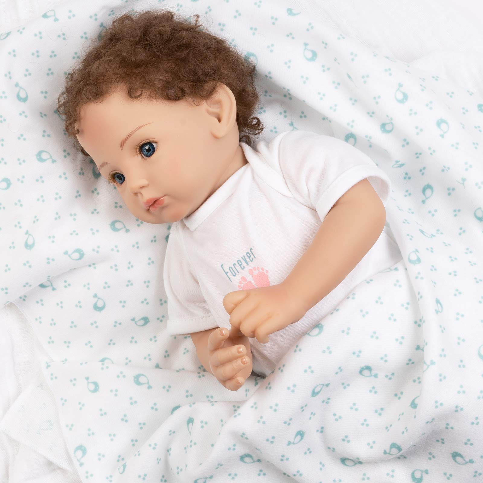 18 Inch Realistic Reborn Baby Boy Doll with Lifelike Rooted Hair - 8 Piece Gift Set for Kids Ages 3+ | Forever Yours Trust by Paradise Galleries | Perfect for Collectors, Gift Giving & Pretend Play