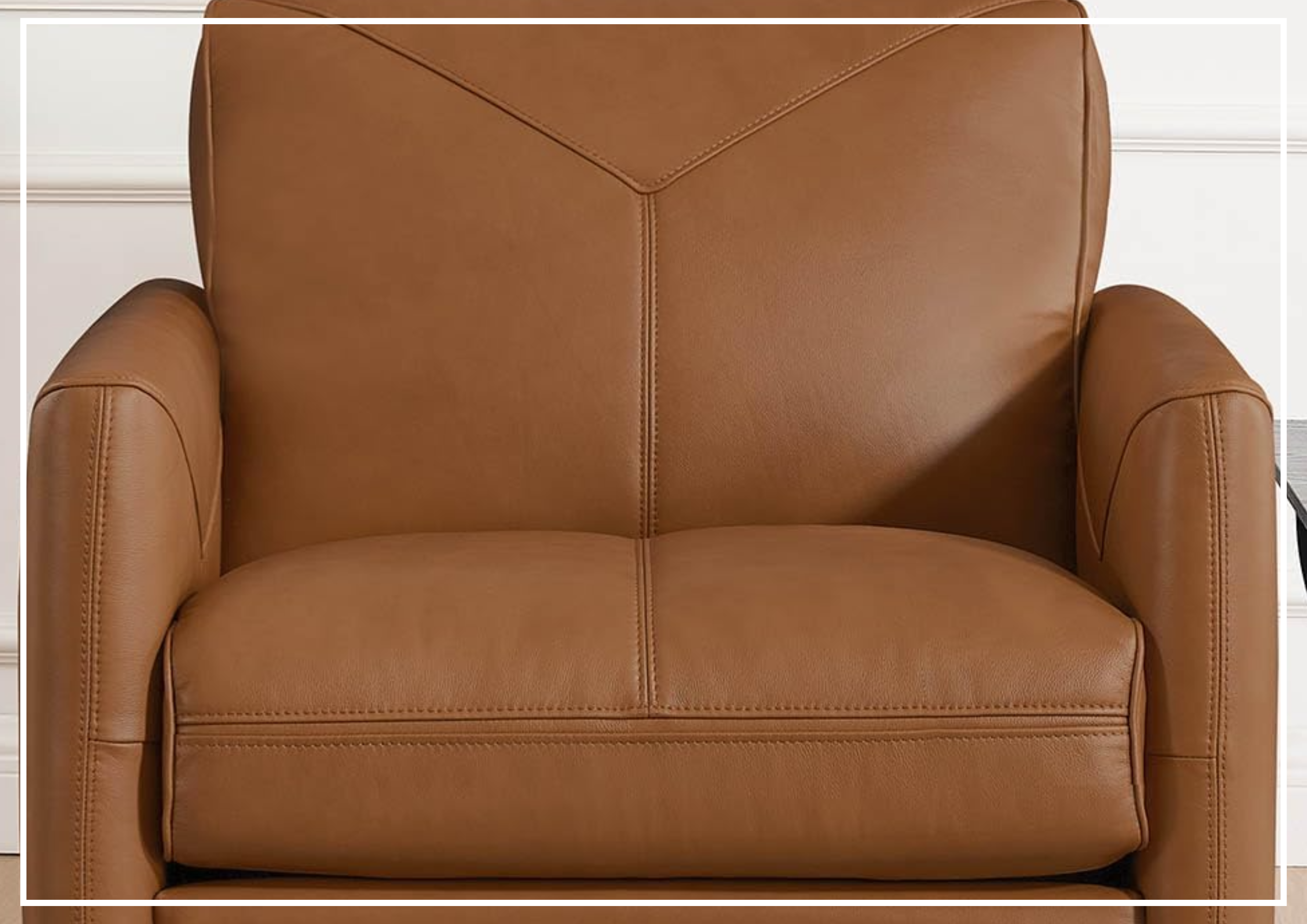 Hydeline Yorkdale Genuine Leather Armchair - Ergonomic Office Chair for Home & Office Comfort - Perfect for Workstations, Study Rooms & Executive Suites