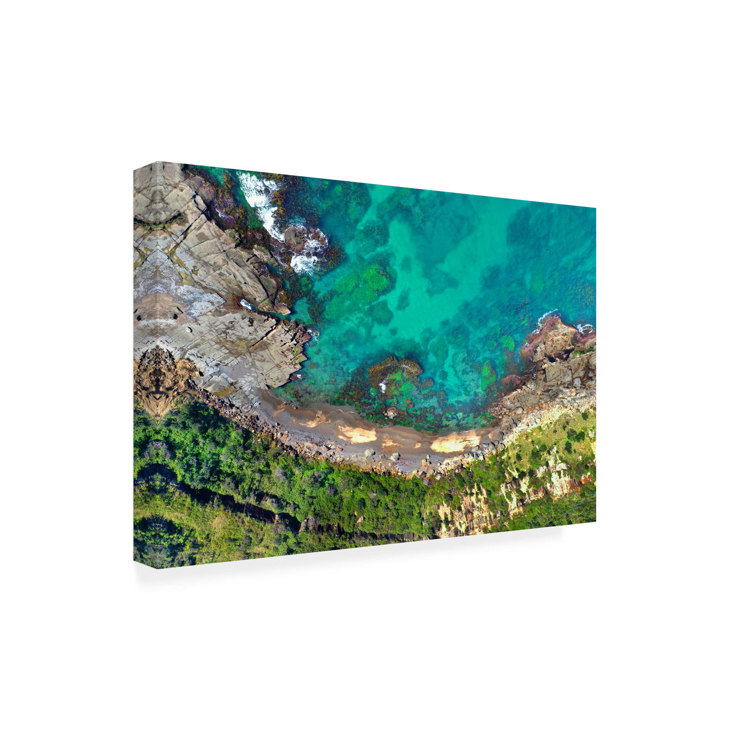 Trademark Fine Art 'From Above 2' Canvas Wall Art by Beata Czyzowska - Modern Abstract Landscape Painting for Living Room, Bedroom & Office Decor