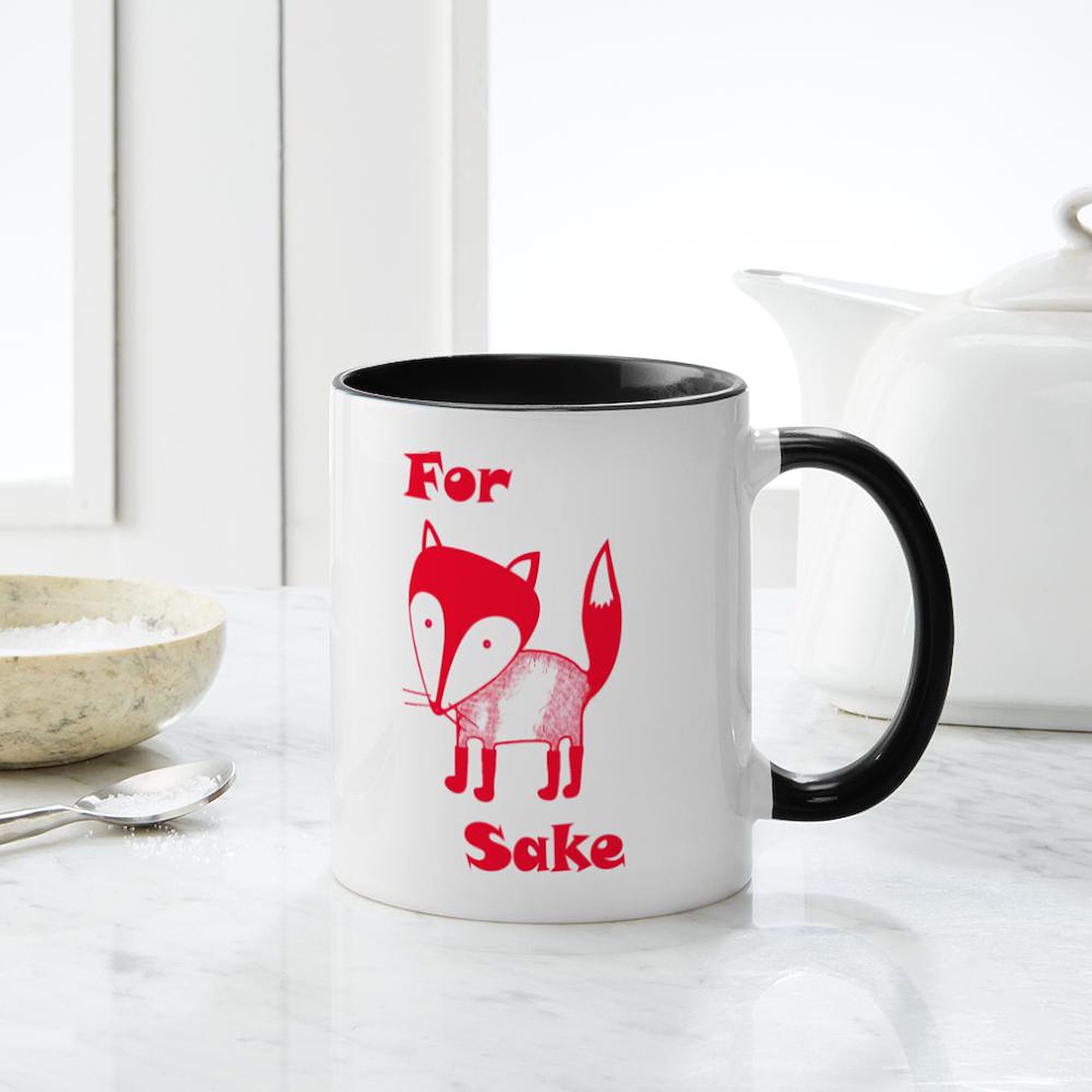 Fox Sake 11 oz Ceramic Coffee Mug (325ml) - Funny Fox Design for Tea & Hot Drinks - Perfect Gift for Animal Lovers, Office Use & Home Decor
