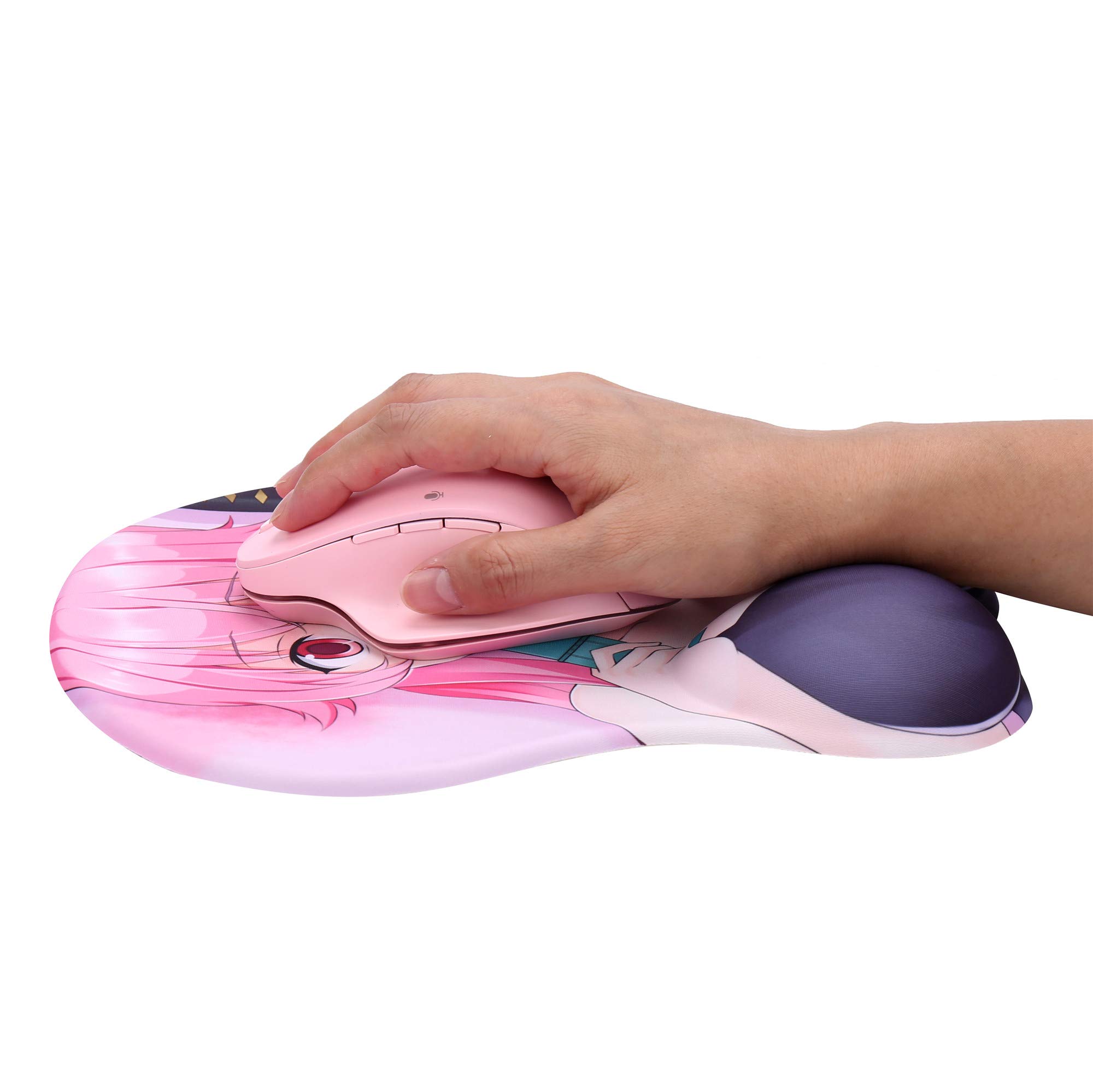 Anime Gaming Mouse Pad with Wrist Rest - Mirai Nikki Gasai Yuno 3D Mousepad (2-Way Skin) for PC, Laptop, Office & Gaming Setup