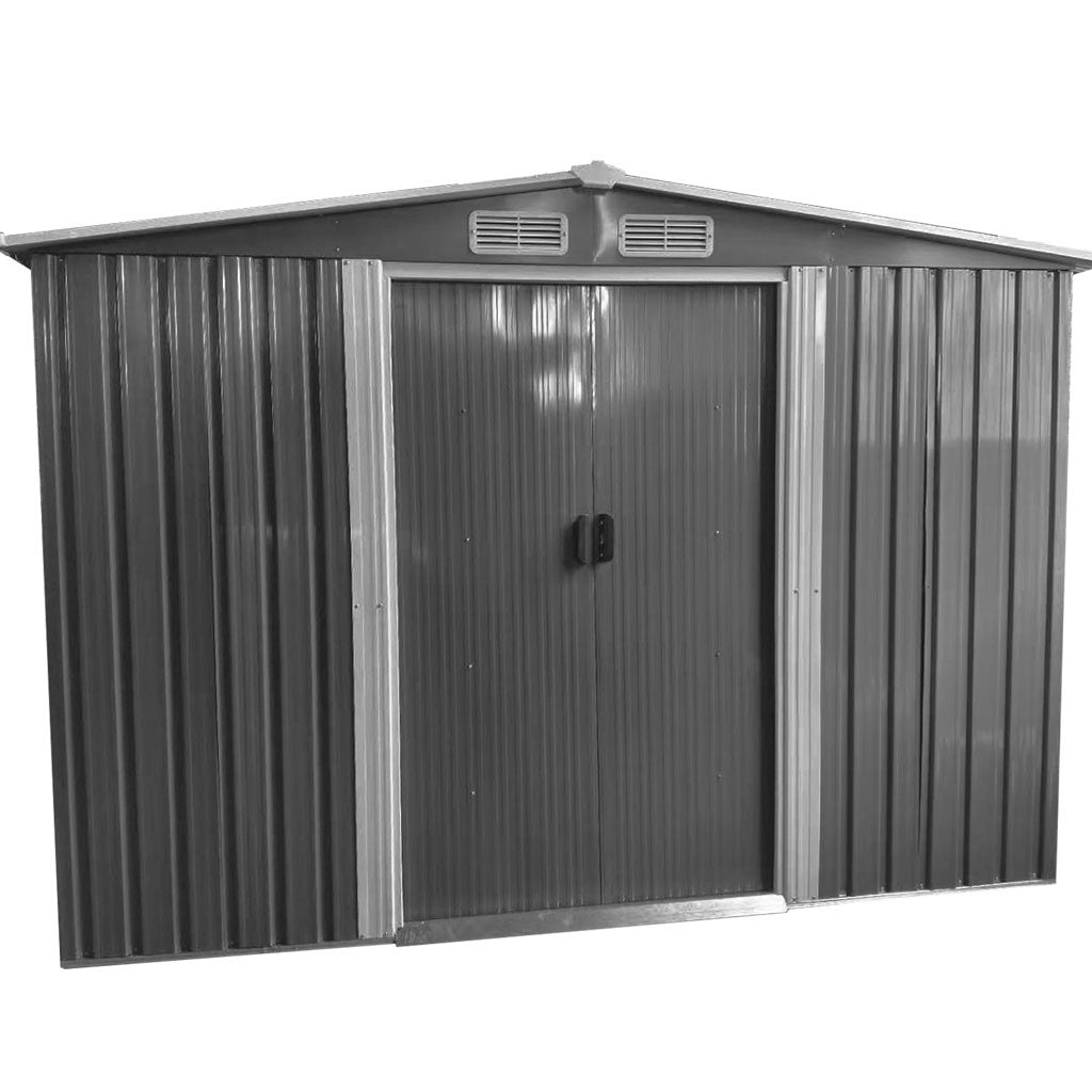 BM670 Heavy Duty Garden Shed Tool Storage 2.57x3.12x1.92M - Weatherproof Outdoor Storage Solution for Gardening Tools, Lawn Equipment & Backyard Organization