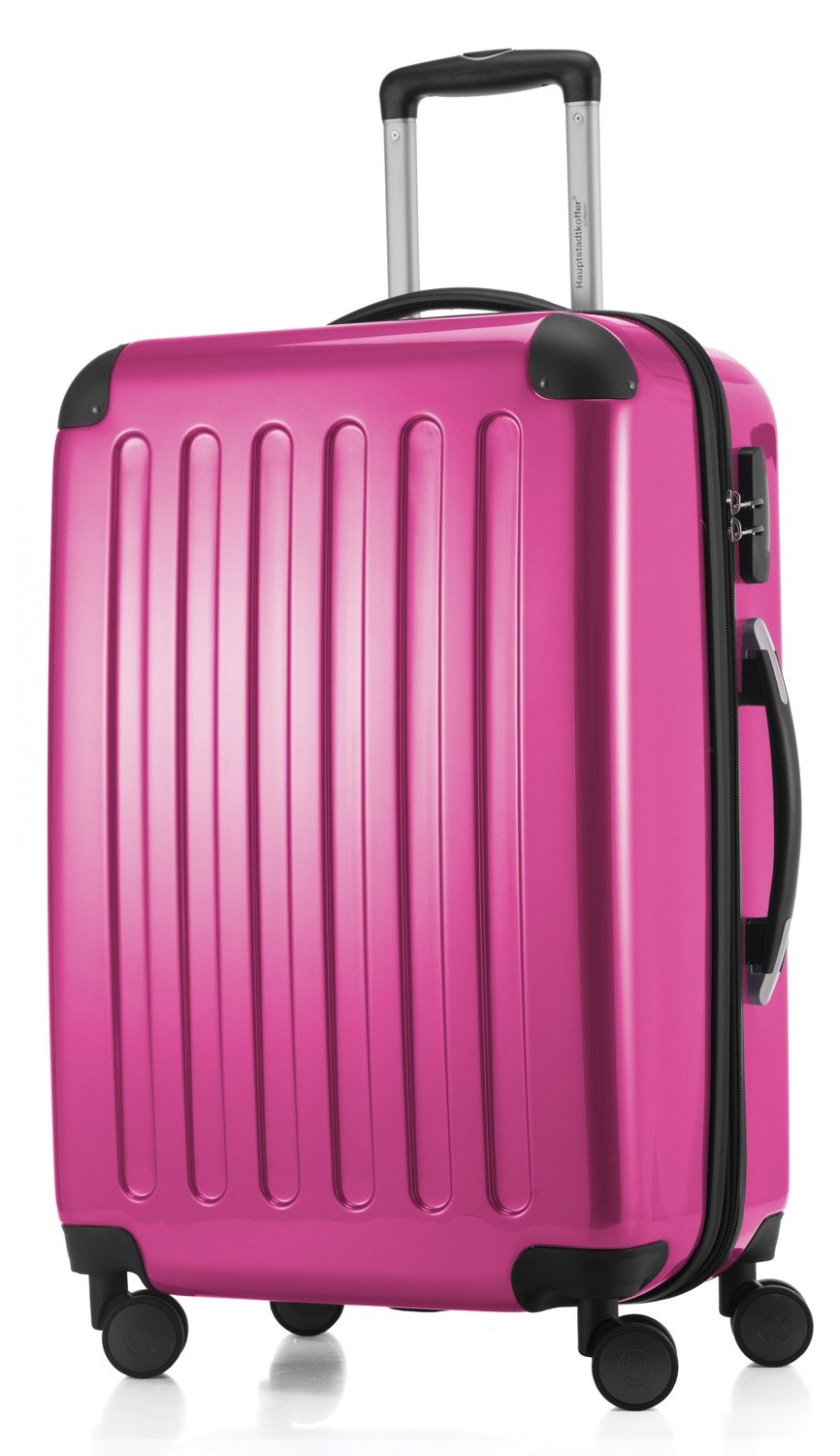 Premium 65cm Magenta Suitcase - Lightweight & Durable Travel Luggage for Business Trips, Vacations & Air Travel | Hauptstadtkoffer Brand