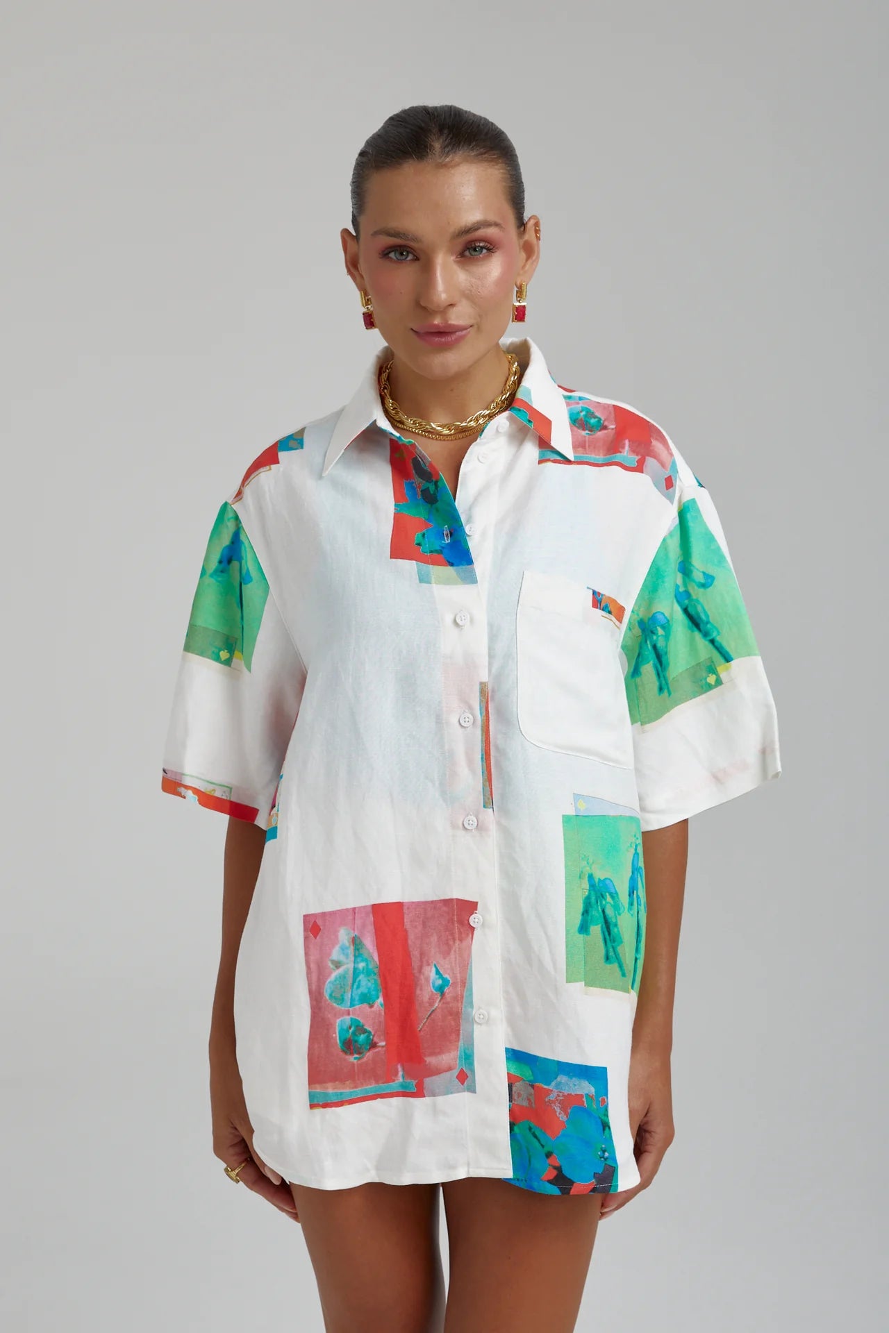 Big Shirt Montage - Oversized Graphic Tee for Men & Women | Trendy Streetwear Fashion for Casual Outfits & Layering