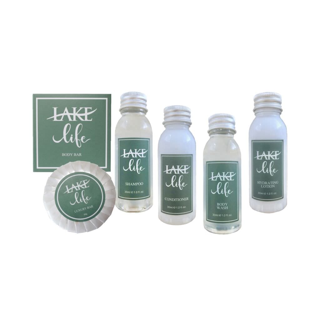 Lake Life Rental Ready Kit - 120 Pieces with 30ml Bottles - Free Shipping - Perfect for Vacation Rentals, Airbnb & Cabin Stays