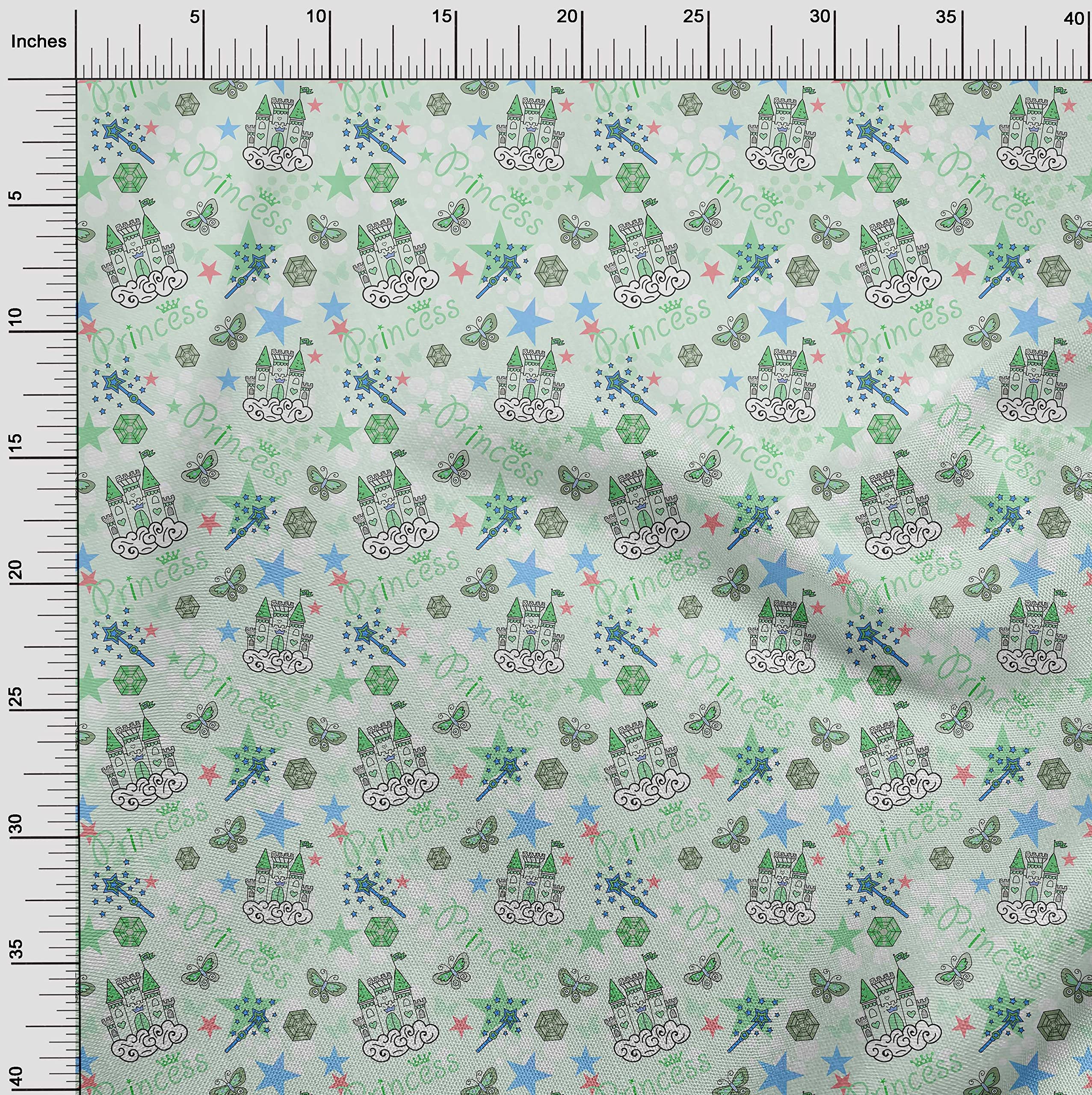oneOone Silk Tabby Mint Green Fabric - 42 Inch Wide Quilting & Sewing Material for Kids Princess Castle, DIY Crafts, Dresses, and Home Decor Projects