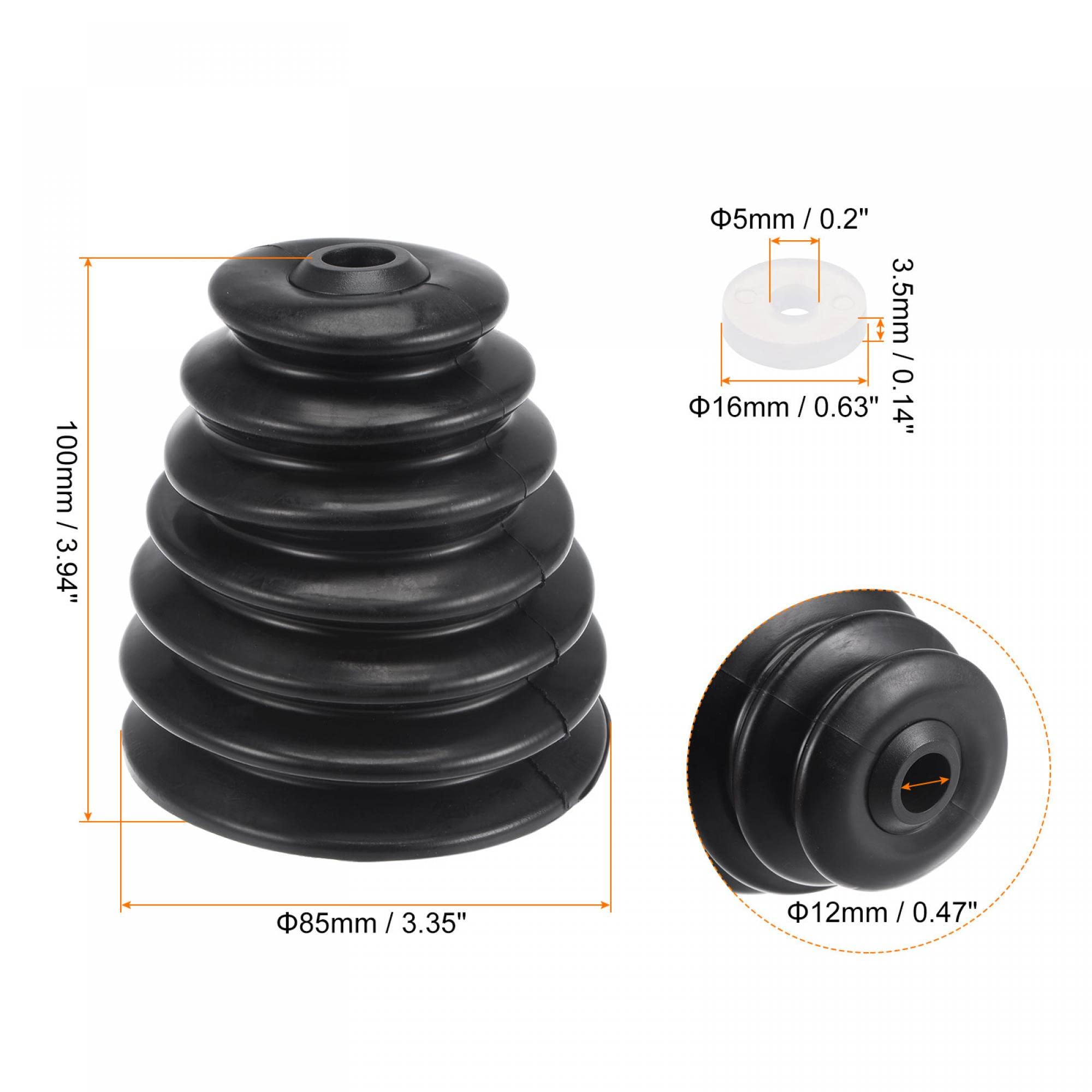 Rubber Drill Dust Cover for Electric Hammer, 2PCS Black - Dust Protection for DIY & Construction