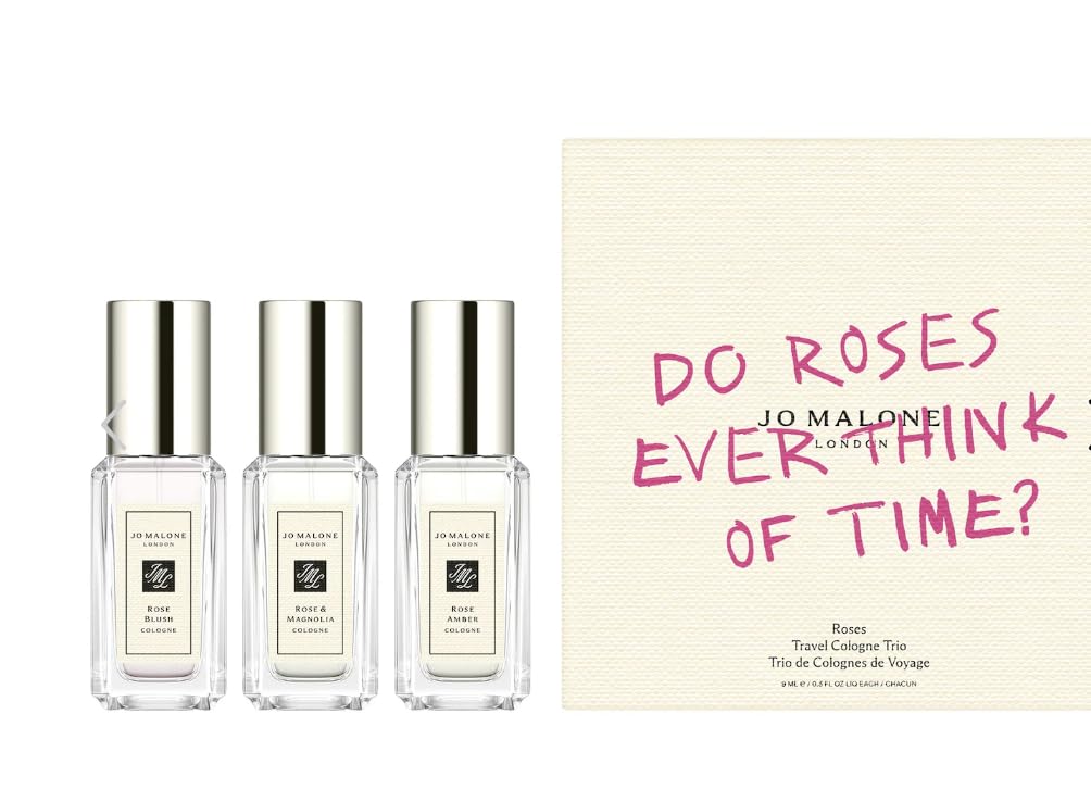 Jo Malone London Roses Travel Cologne Trio Set - Mini Perfume Gift Set for Women, Luxury Floral Scent, Perfect for Travel, Gifts & Everyday Fragrance