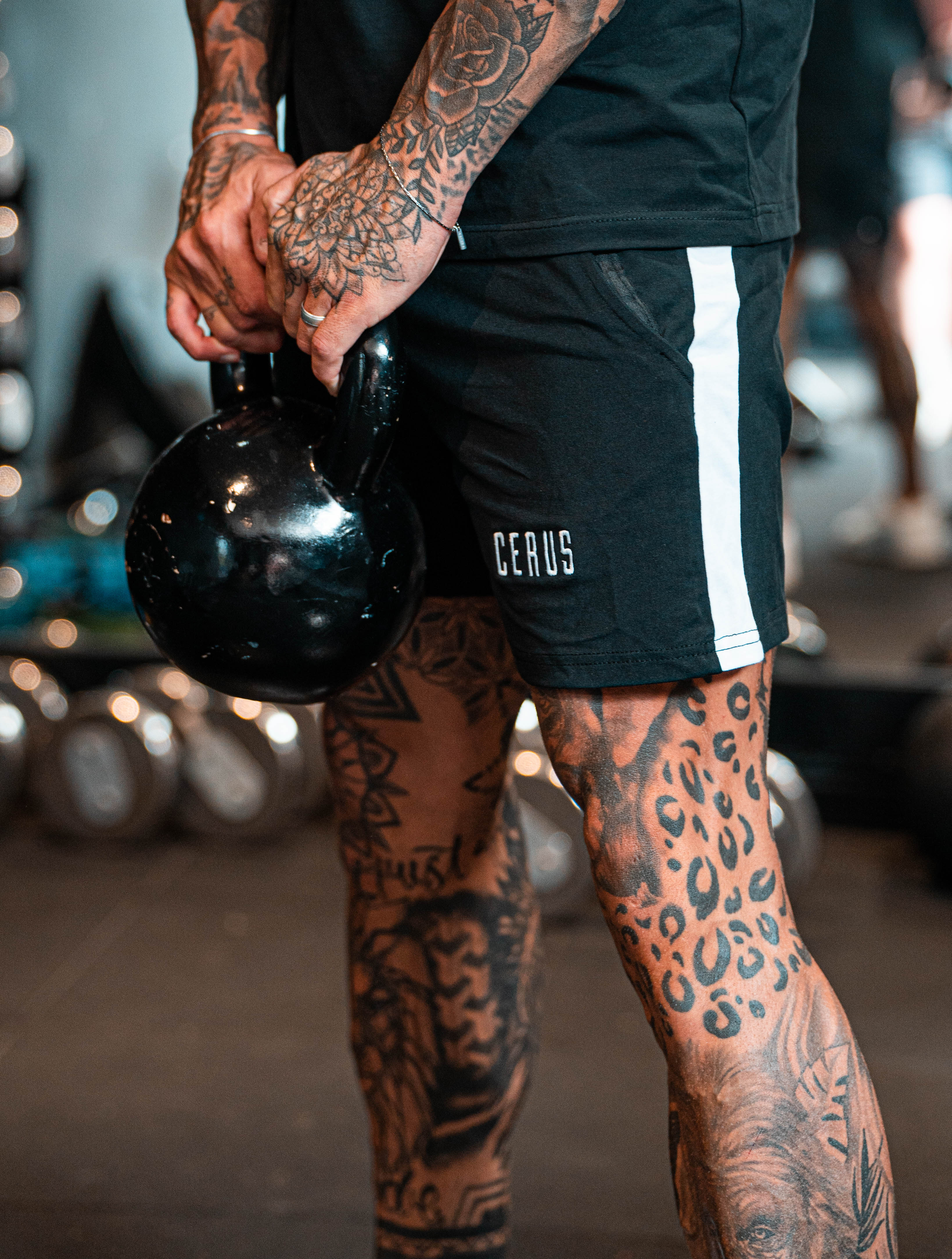 Cerus Black Alexander Shorts - Men's Athletic Running Shorts with Pockets, Lightweight & Breathable for Gym, Jogging, and Outdoor Activities