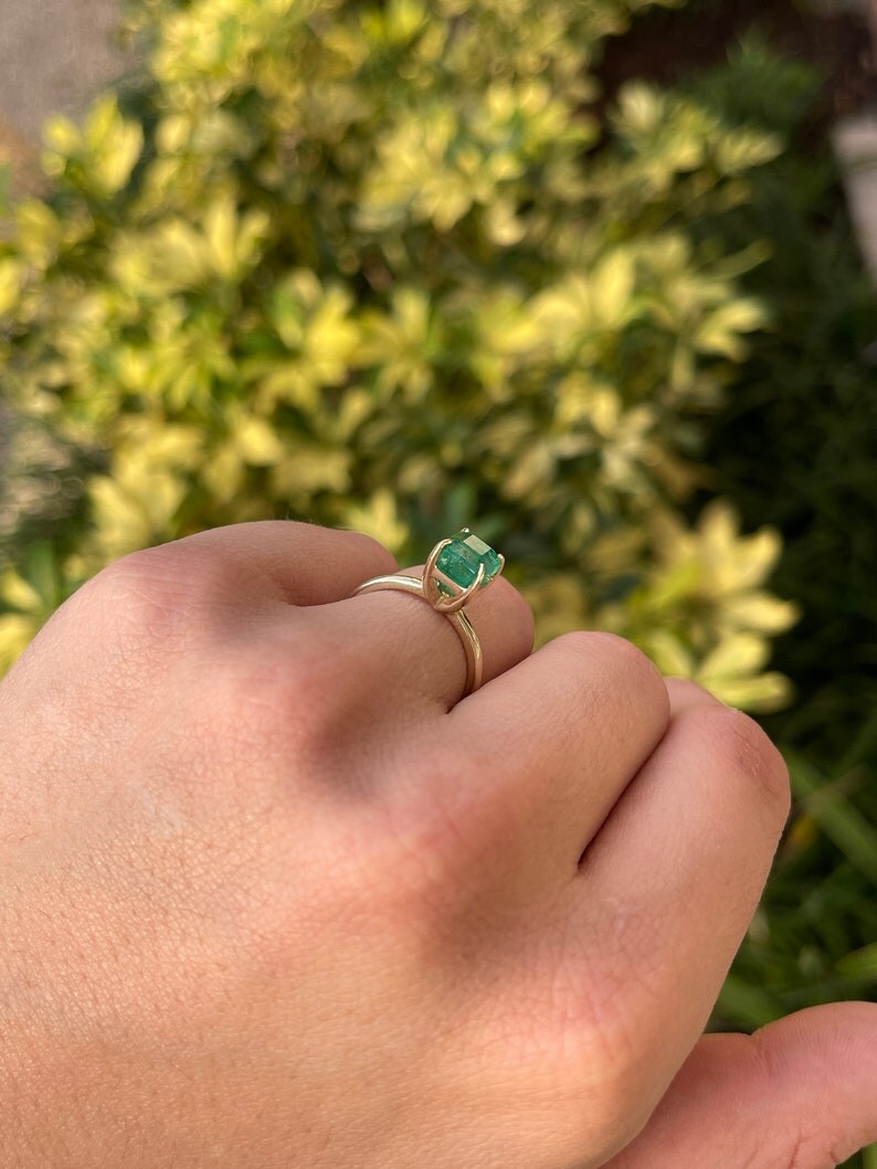 2.65ct 14K Gold Emerald Cut Solitaire Engagement Ring for Women - Classic Wedding Band, Anniversary Gift, Proposal Jewelry - Perfect for Romantic Occasions & Special Moments