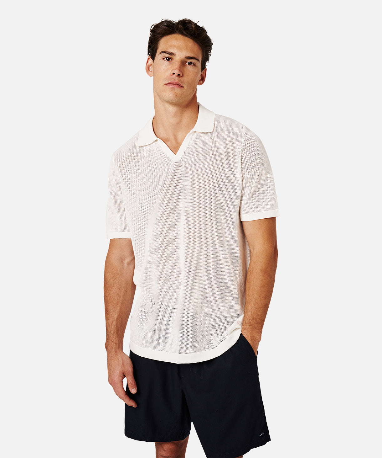 Nanterre Polo Shirt for Men - Premium Cotton Off White Casual Wear for Golf, Business & Everyday Outfits