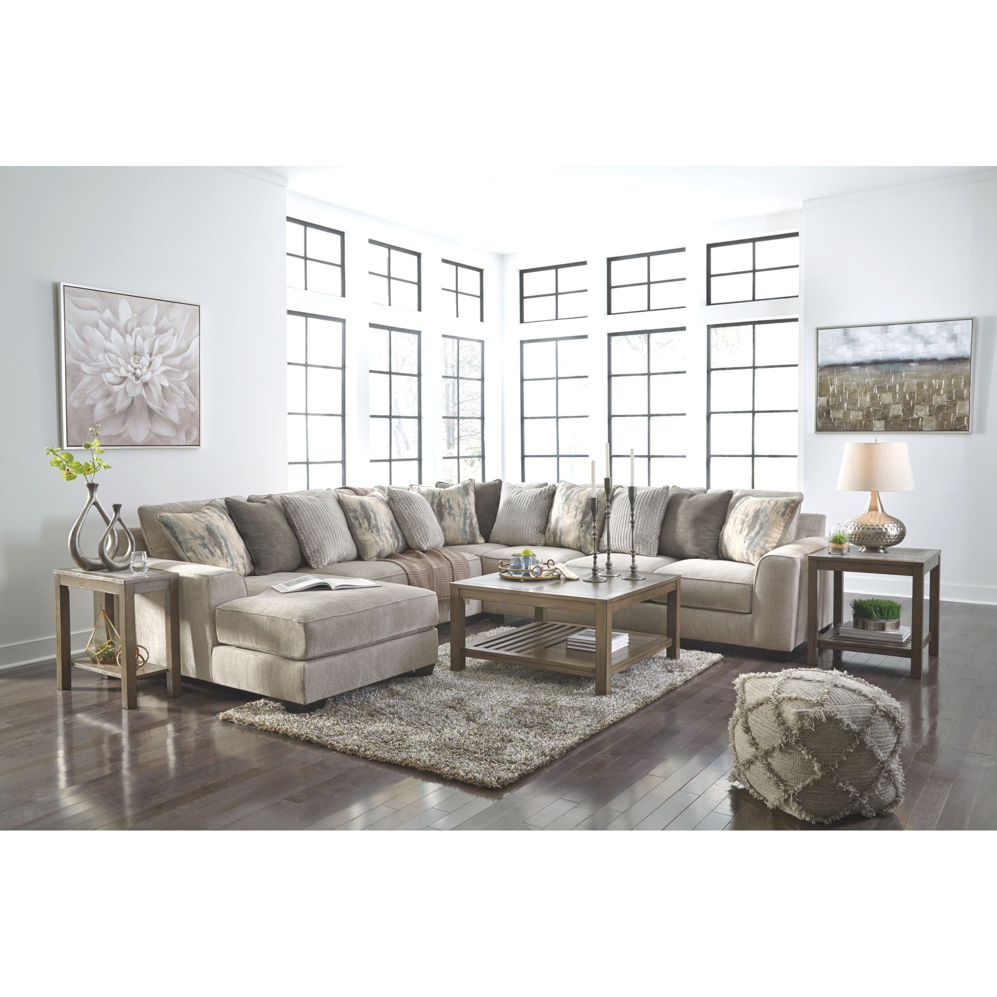 Ardsley 4-Piece Sectional Sofa with Chaise Lounge - Modern L-Shaped Living Room Couch for Small Spaces, Apartment & Family Gatherings