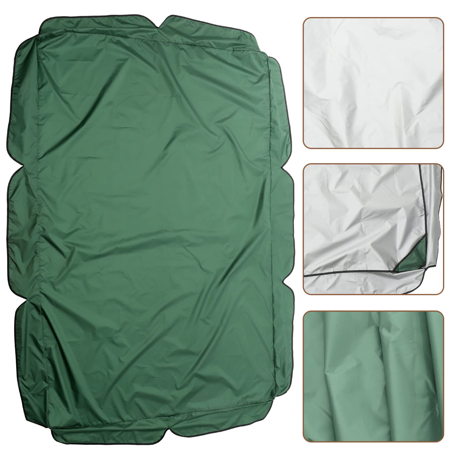 Cabilock 3-Seat Outdoor Swing Canopy Replacement - 195x125cm UV-Resistant Sunshade Cover for Patio, Garden & Backyard Swing Chairs (Green) | Durable Weatherproof Protection for Relaxing Outdoors