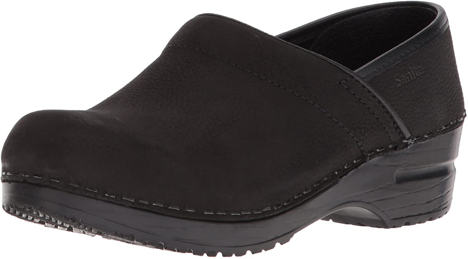 Sanita Pro Textured Oiled Wide Professional Clogs for Women - Arch Support, Durable, Closed-Back Slip-On Shoes - Perfect for Nurses, Chefs & Healthcare Workers