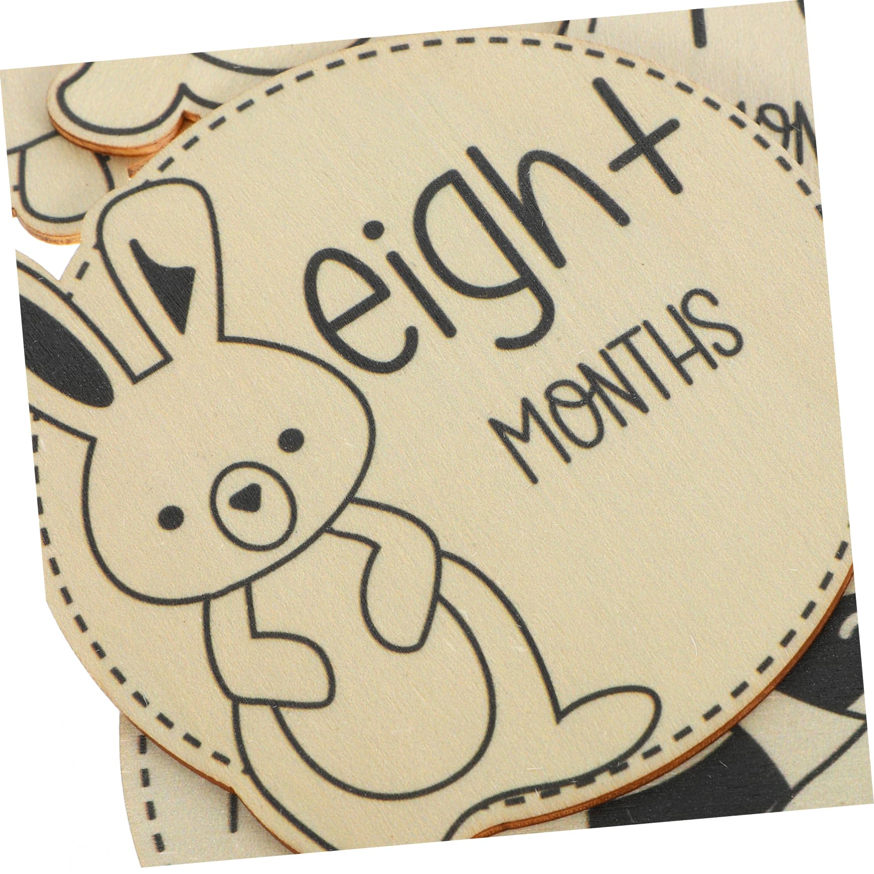 Zerodeko Wooden Baby Shower Decor Kit - Baby Growth Milestone Cards & Photo Props Set for Newborn Photography, Gender Reveal, First Birthday Party Decorations