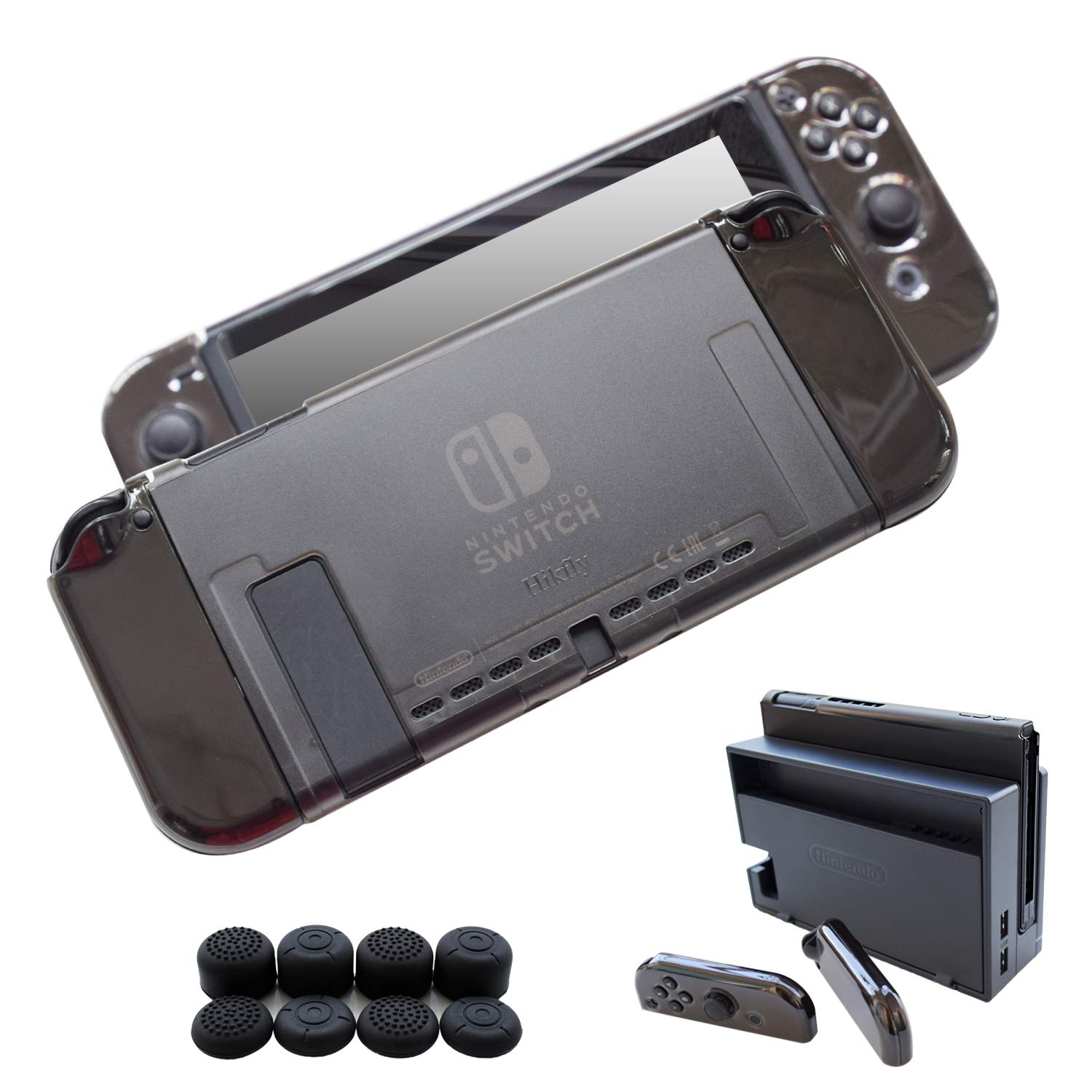 Hikfly Black PC Case for Nintendo Switch - Portable Gaming Travel Protection with LCD Screen Cover | Perfect for Travel, Commuting & Outdoor Gaming