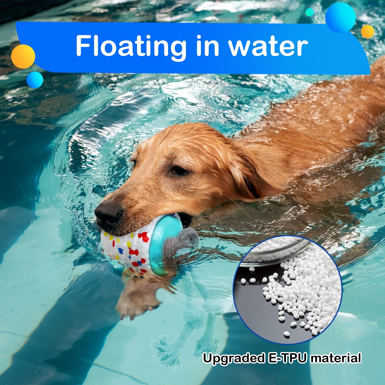 Interactive Automatic Dog Toys - Motion Activated & USB Rechargeable Indoor/Outdoor Pet Toys - Floating Water Balls & Moving Balls to Keep Dogs Entertained - Perfect for Playtime, Training & Anxiety Relief
