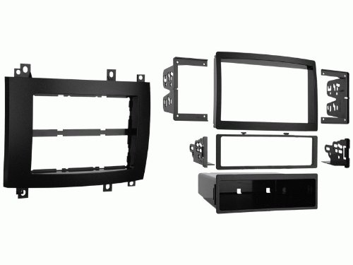 Universal Single or Double DIN Car Stereo Dash Kit for Aftermarket Radio - Compatible with 2004-2006 Cadillac SRX - Black Trim Bezel - Perfect for Car Audio Upgrades & Custom Installations